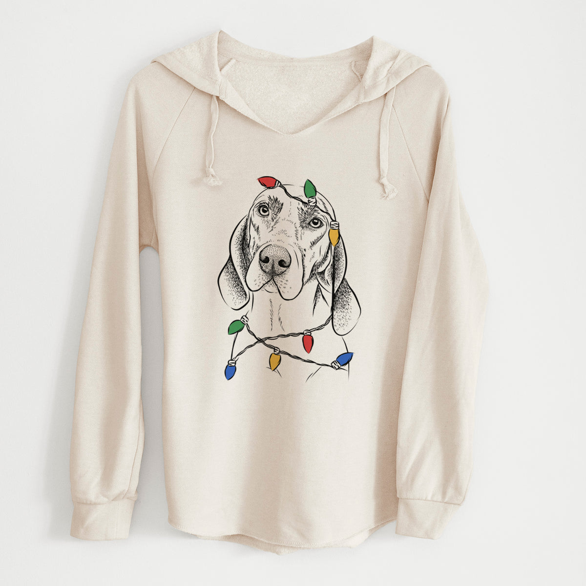 Christmas Lights Norman the Plott Hound - Cali Wave Hooded Sweatshirt