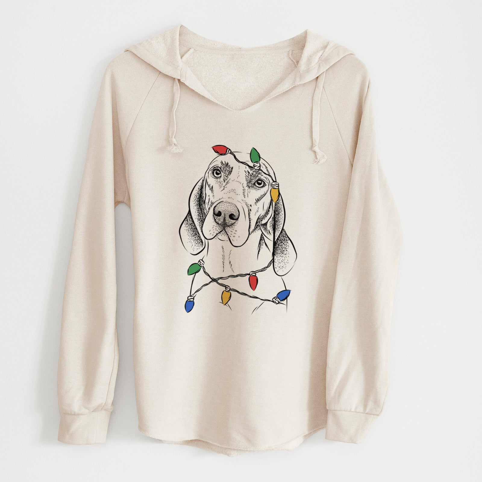 Christmas Lights Norman the Plott Hound - Cali Wave Hooded Sweatshirt