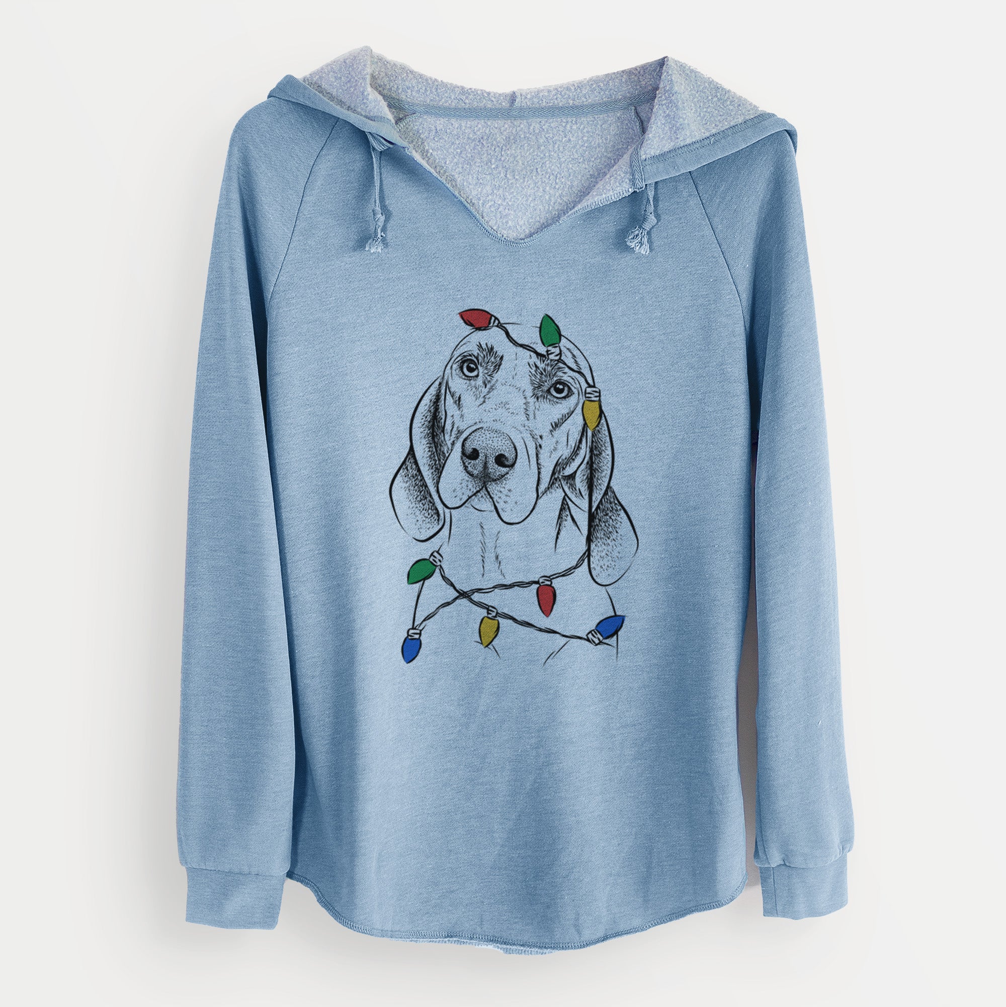 Christmas Lights Norman the Plott Hound - Cali Wave Hooded Sweatshirt