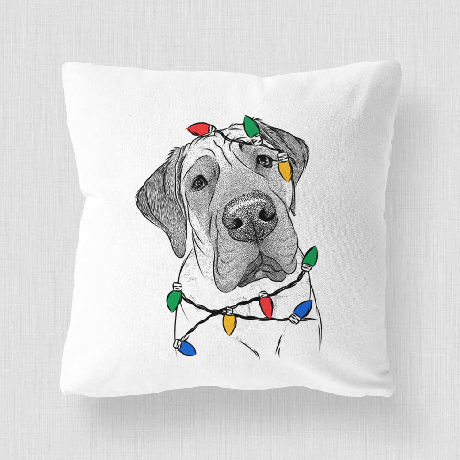 Nutterbutter the English Mastiff - Throw Pillow Cover