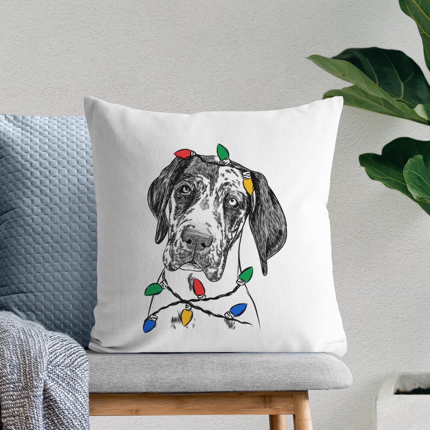 Nyx the Great Dane - Throw Pillow Cover