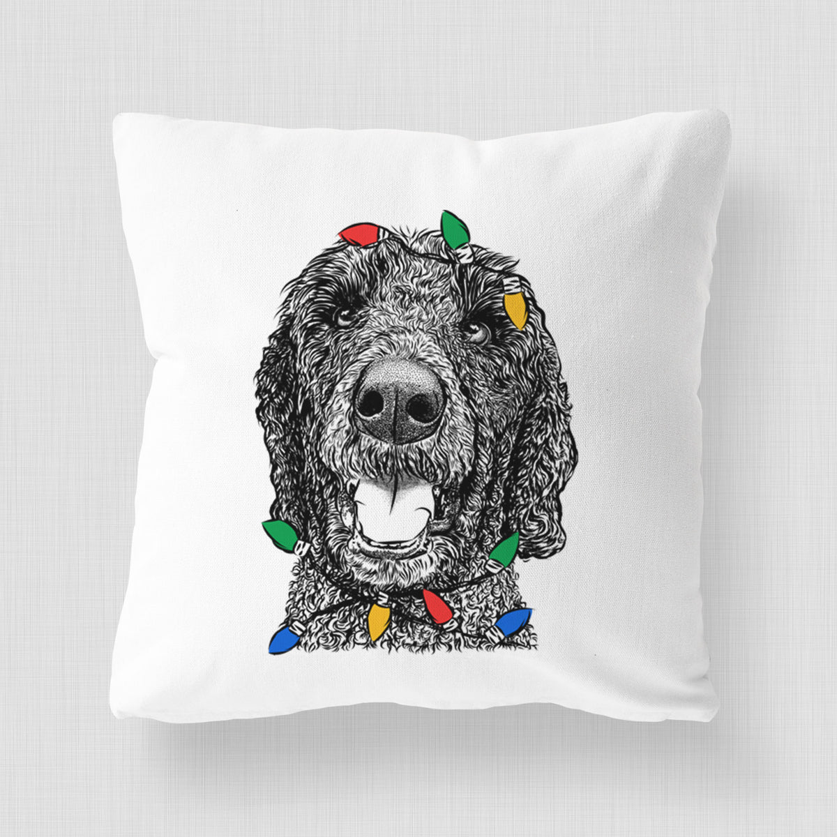 Obi James the Goldendoodle - Throw Pillow Cover