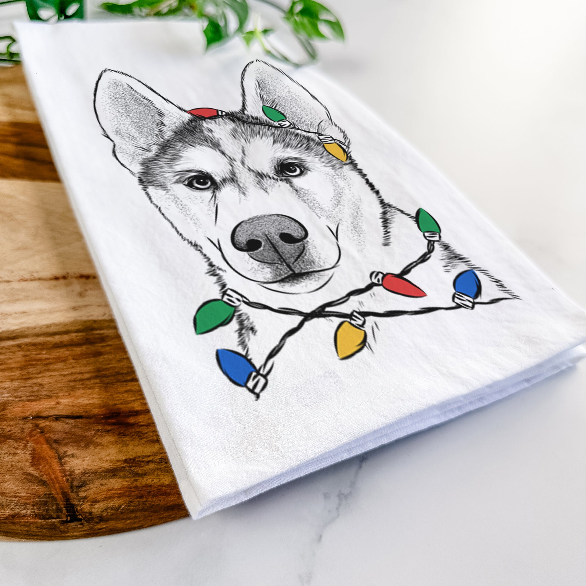 Odin the Siberian Husky Tea Towel