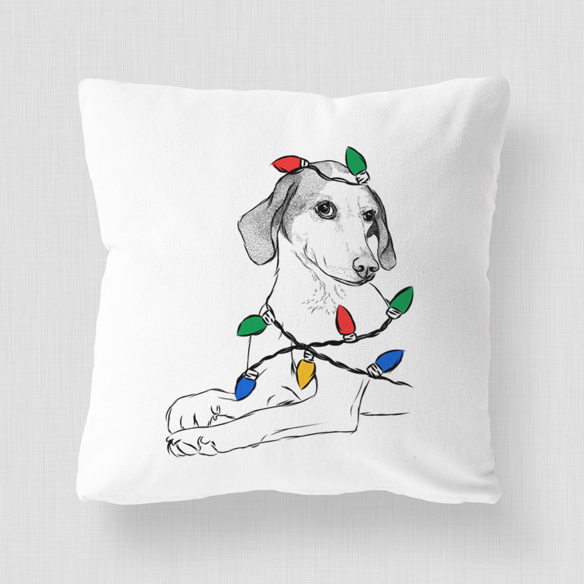 Opie the Foxhound - Throw Pillow Cover