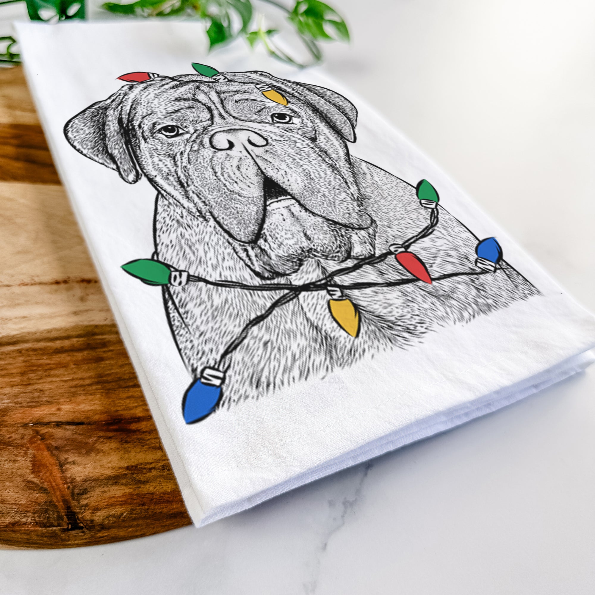 Optimus the Dogue de Bordeaux Tea Towel