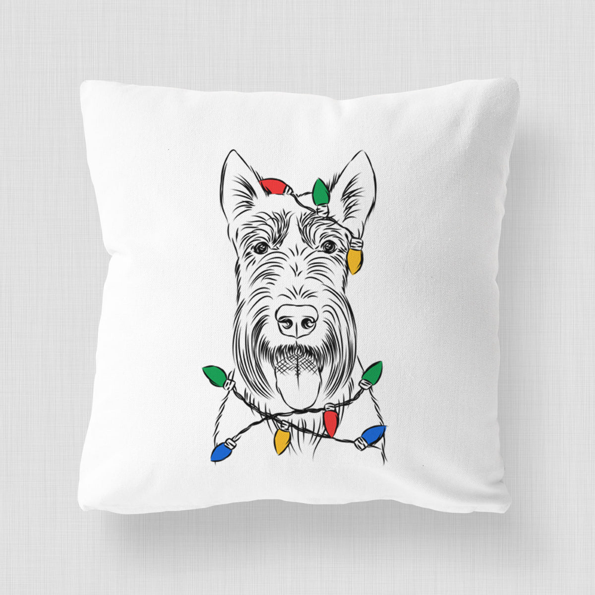 Oswald the Scottish Terrier - Throw Pillow Cover
