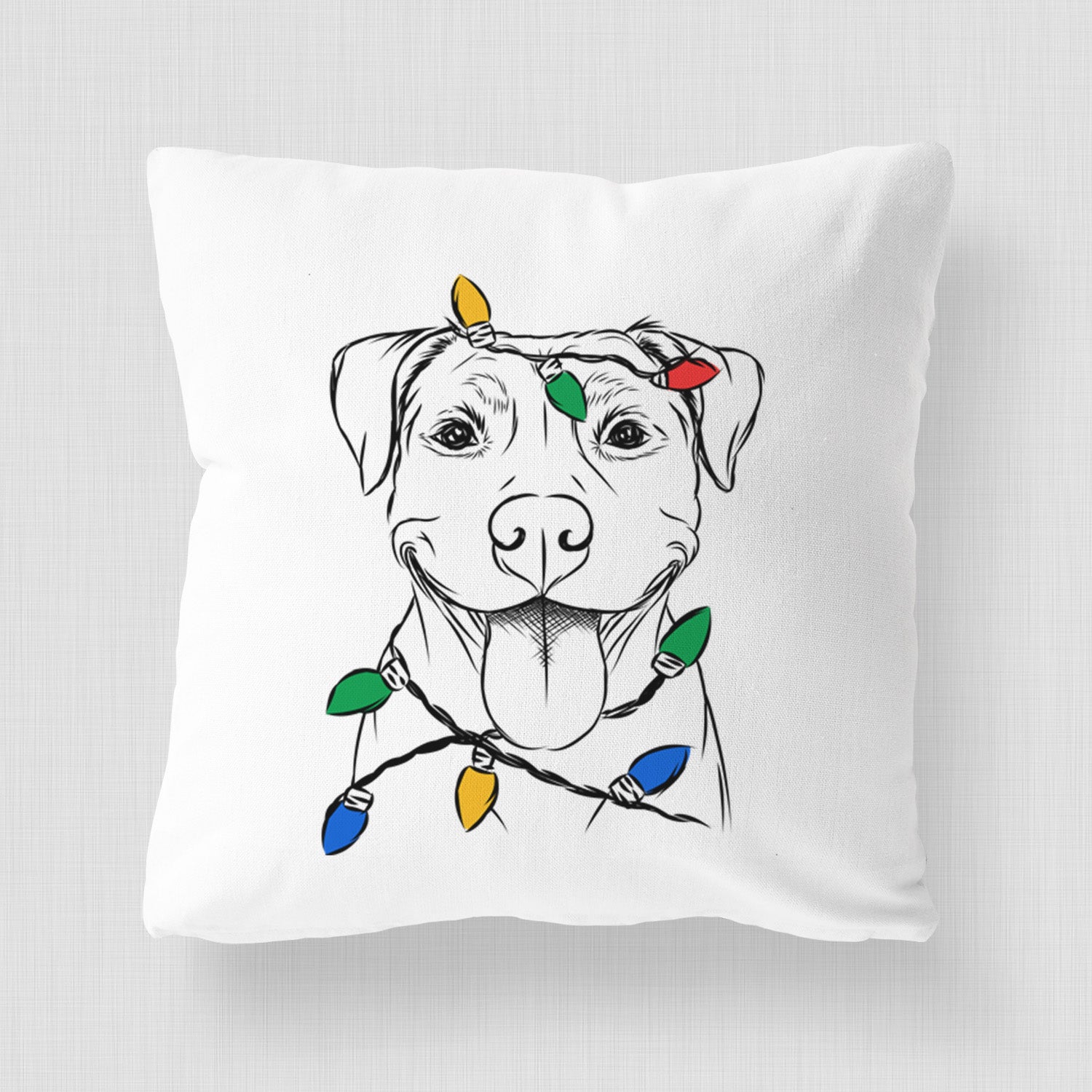 Parker the Pitbull - Throw Pillow Cover