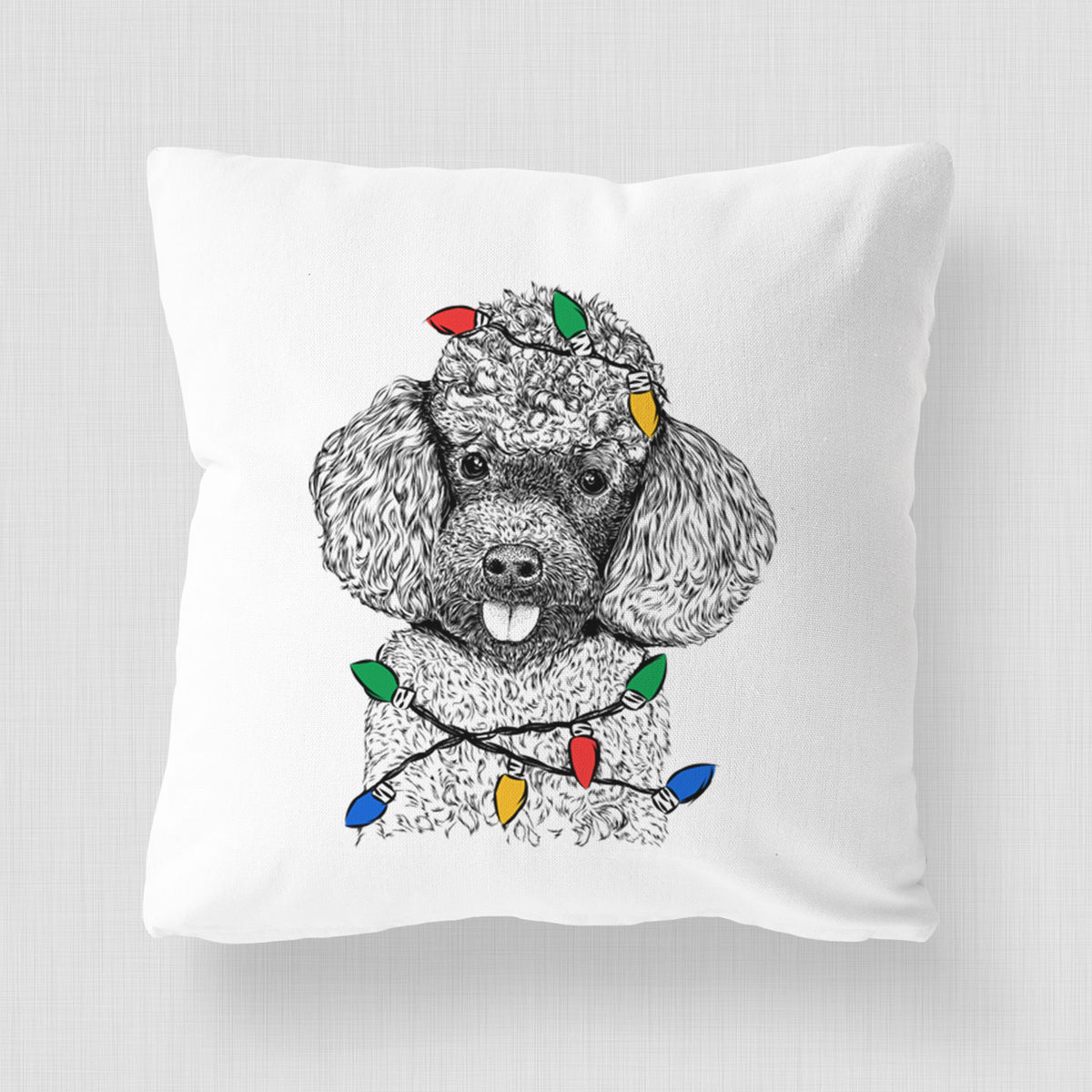 George the Toy Poodle - Throw Pillow Cover