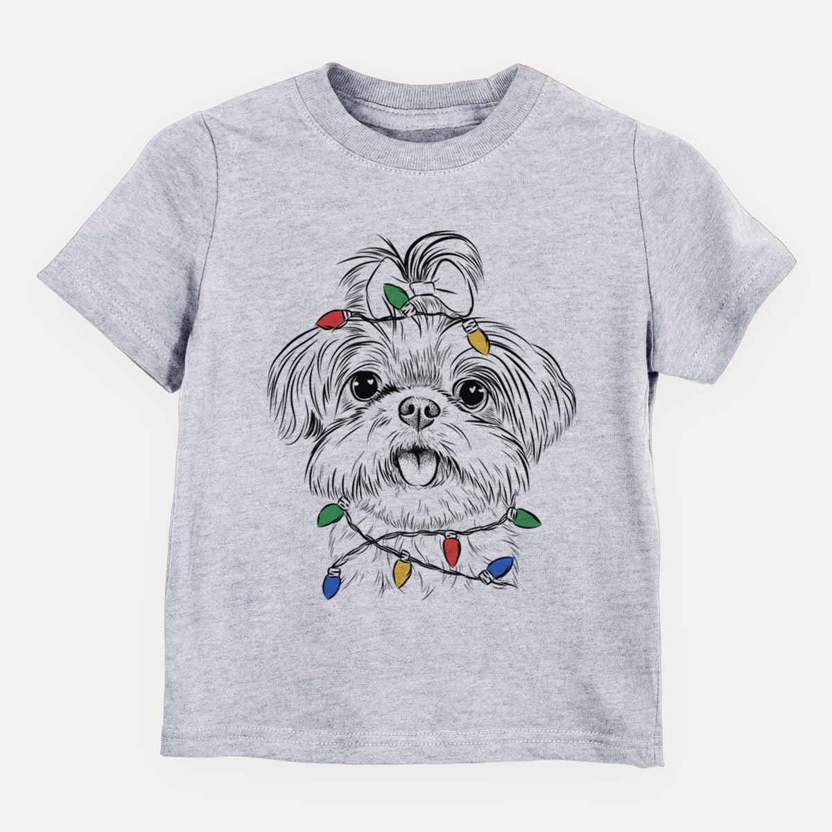 Christmas Lights Pebbles the Shorkie - Kids/Youth/Toddler Shirt