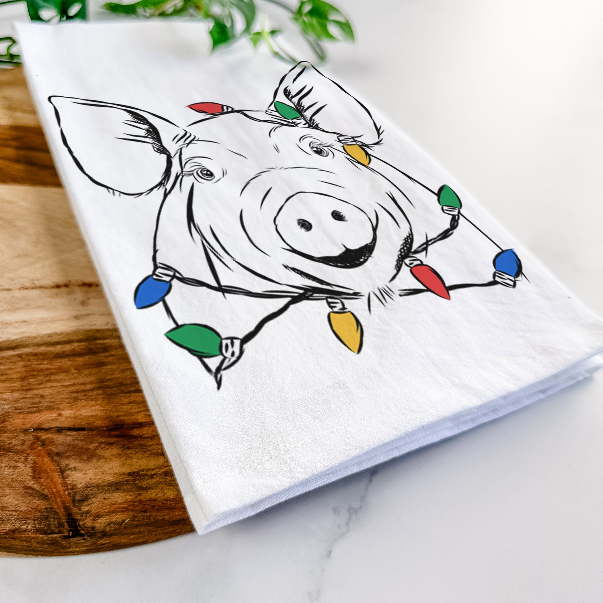 Perry the Pig Tea Towel