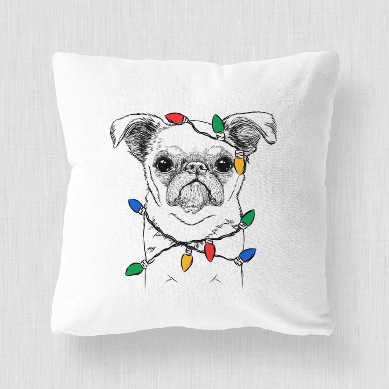 Petit Penny the Brussels Griffon - Throw Pillow Cover