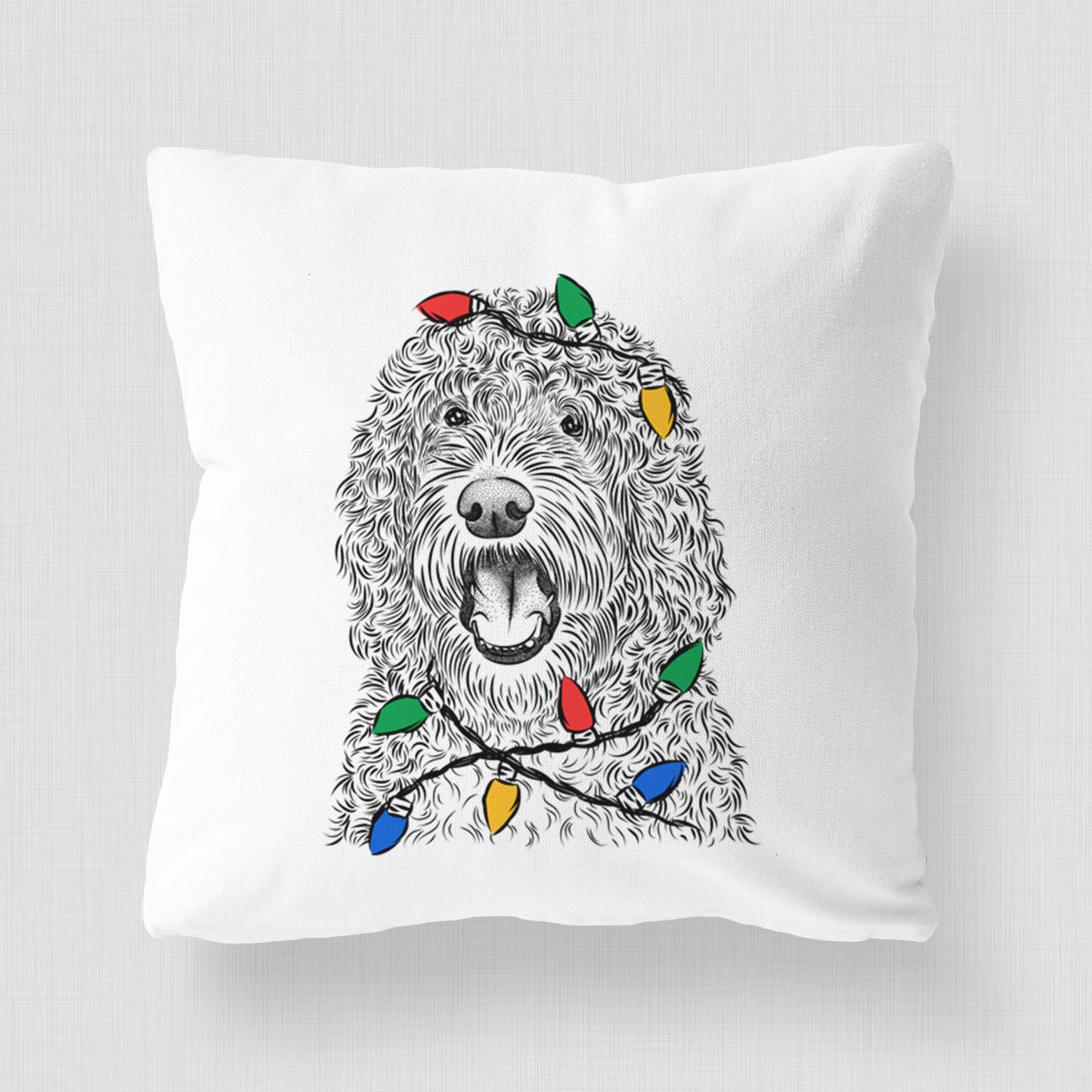 Phillip the Portuguese Water Dog - Throw Pillow Cover