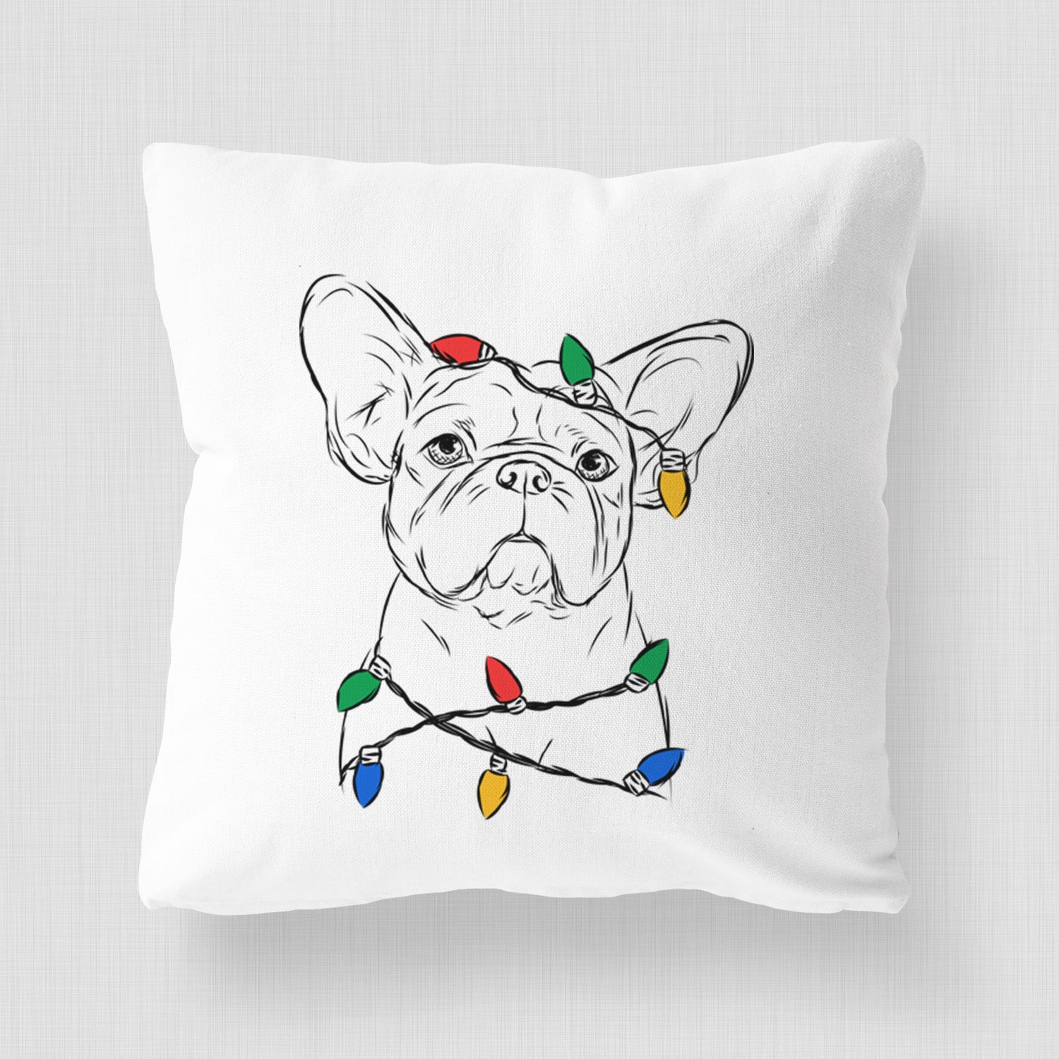 Pierre the French Bulldog - Throw Pillow Cover