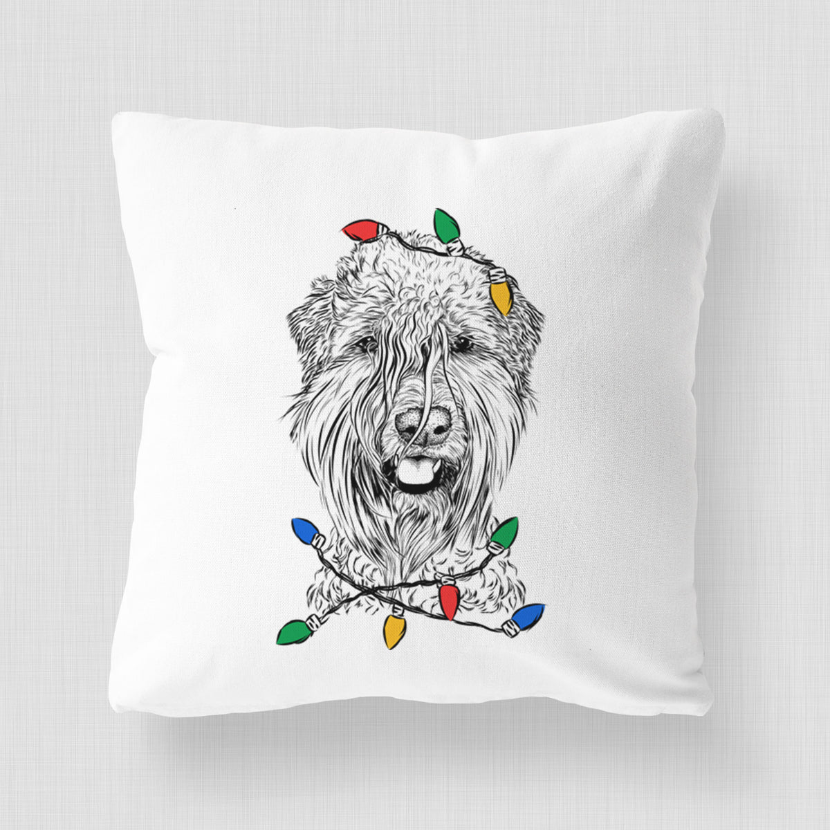Pierre the Soft Coated Wheaten Terrier - Throw Pillow Cover