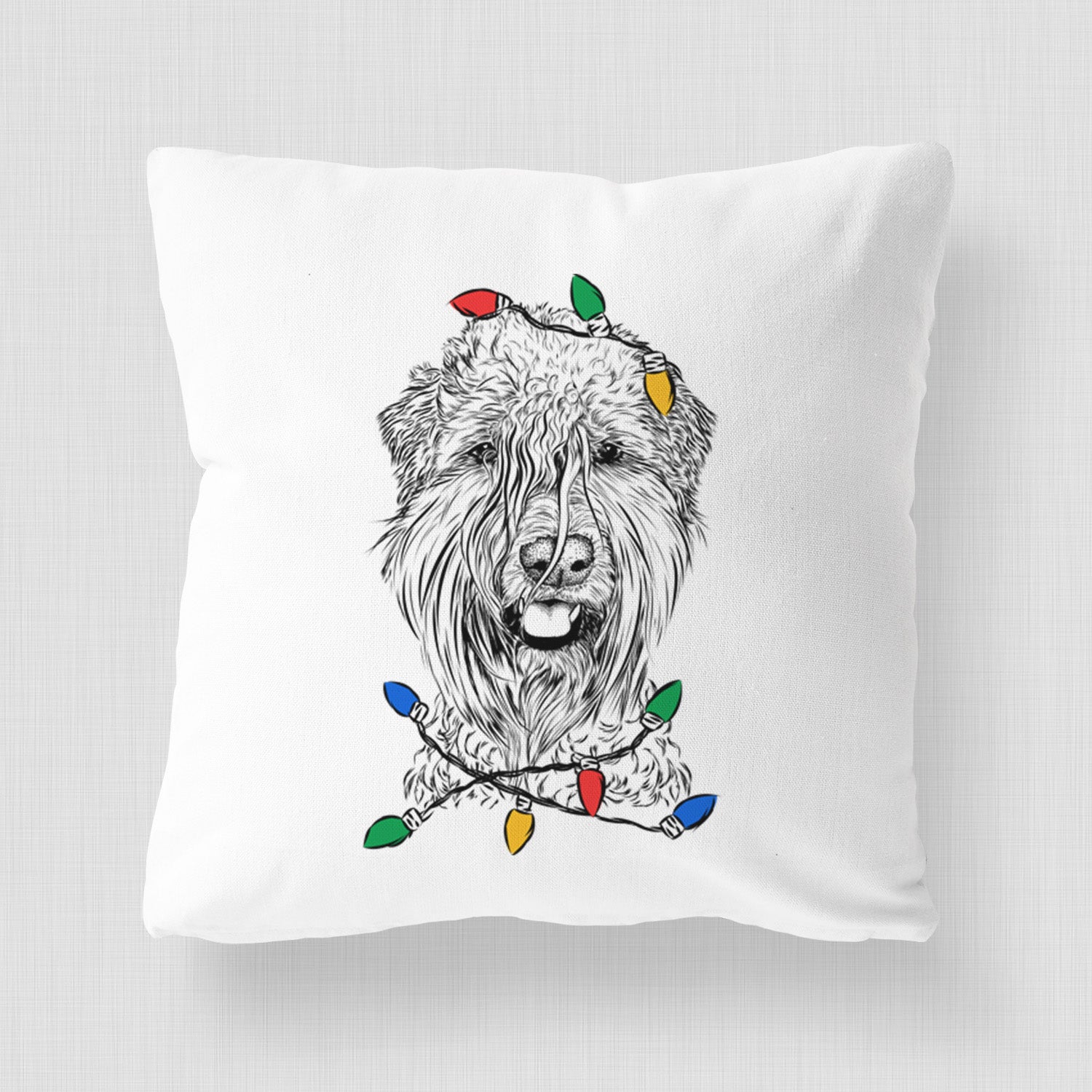 Pierre the Soft Coated Wheaten Terrier - Throw Pillow Cover
