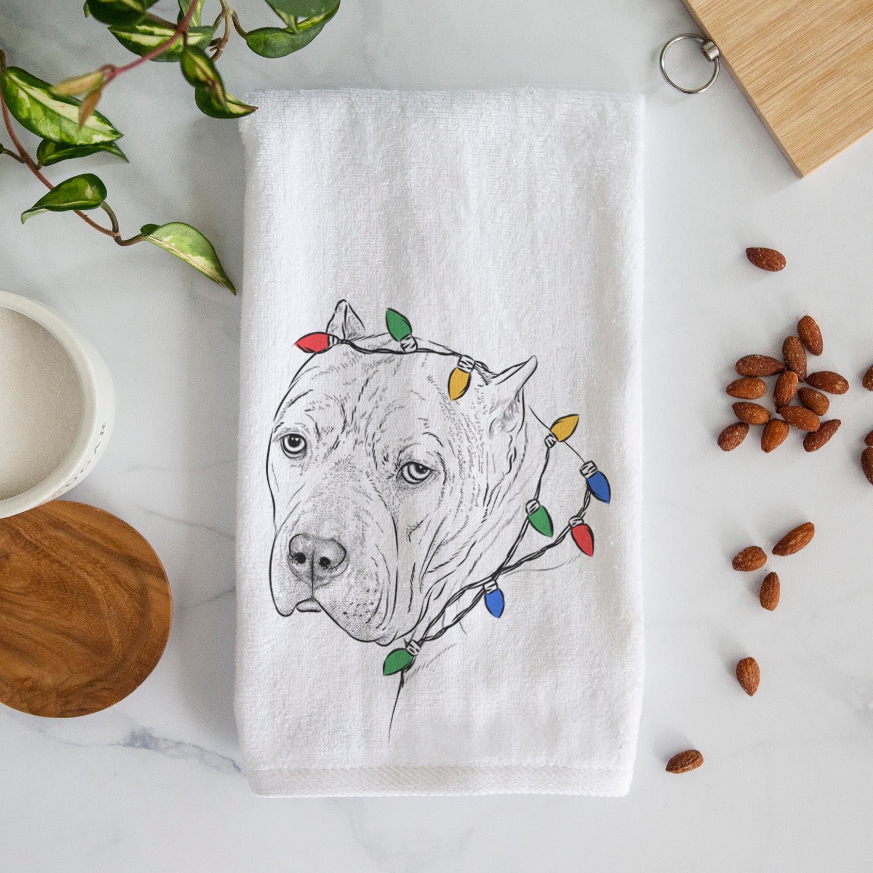 Precious the Staffordshire Terrier Decorative Hand Towel