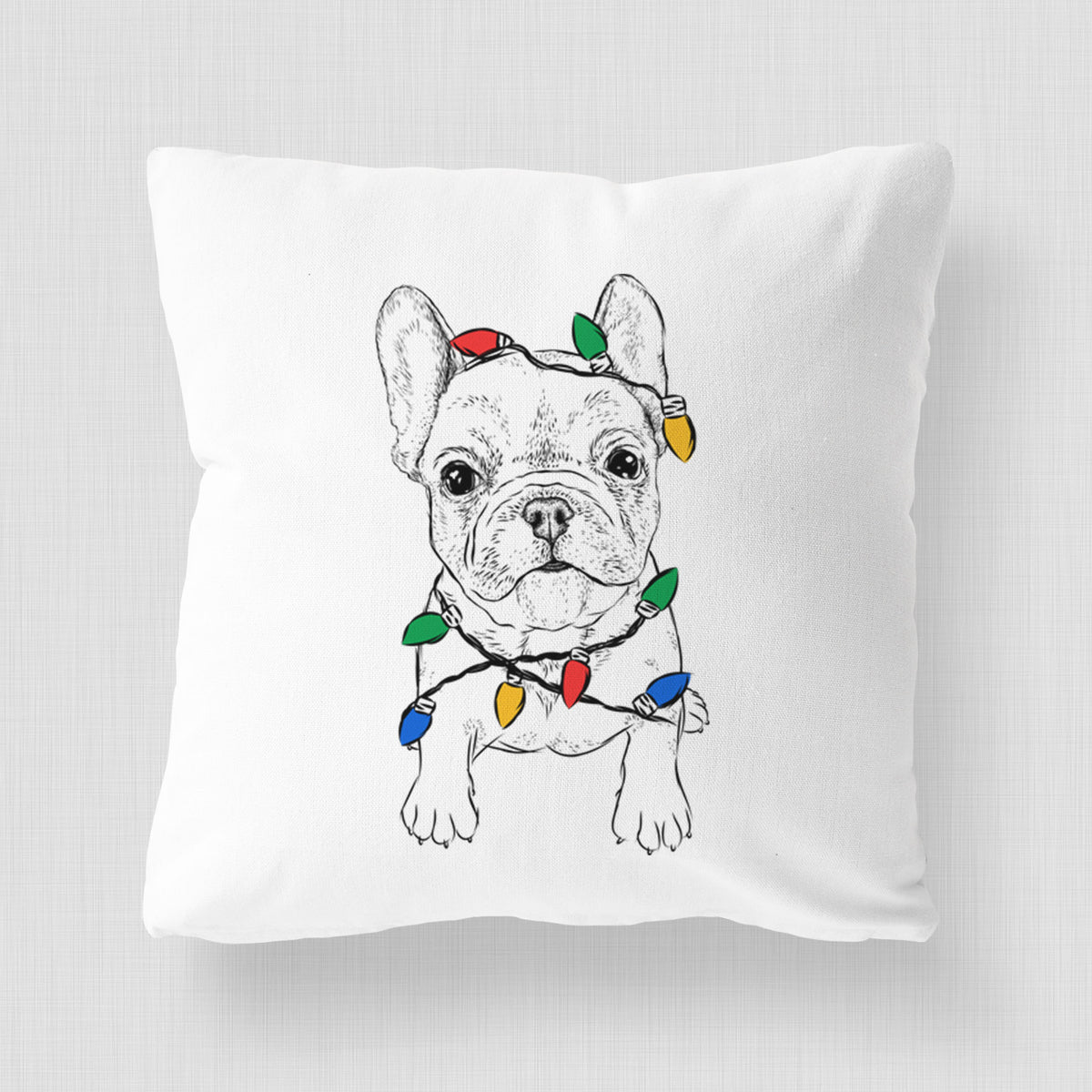 Puppy Pierre the French Bulldog - Throw Pillow Cover
