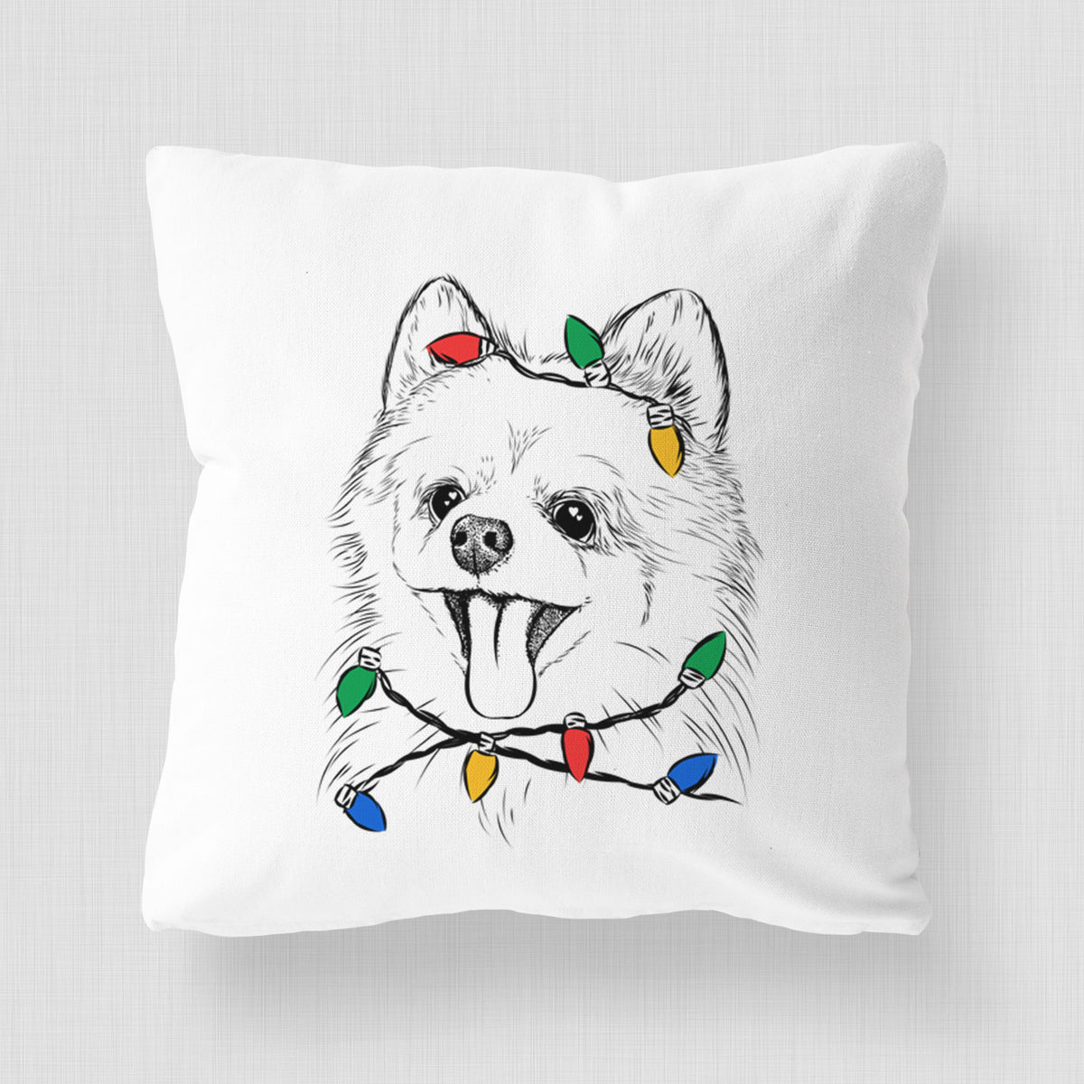Quinn the Pomeranian - Throw Pillow Cover