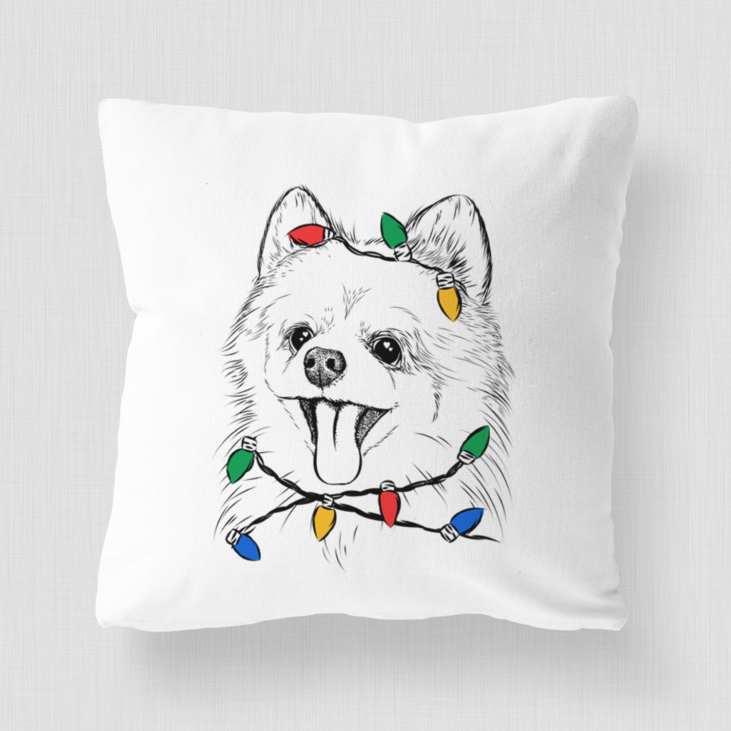 Quinn the Pomeranian - Throw Pillow Cover