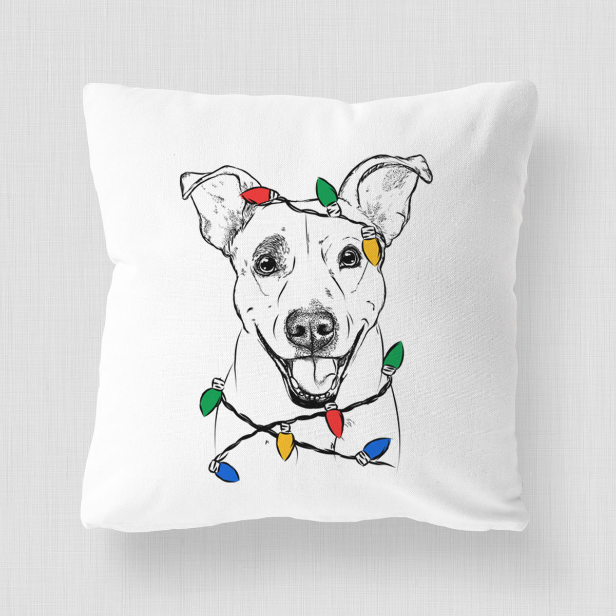 Ralphie the Mixed Breed - Throw Pillow Cover
