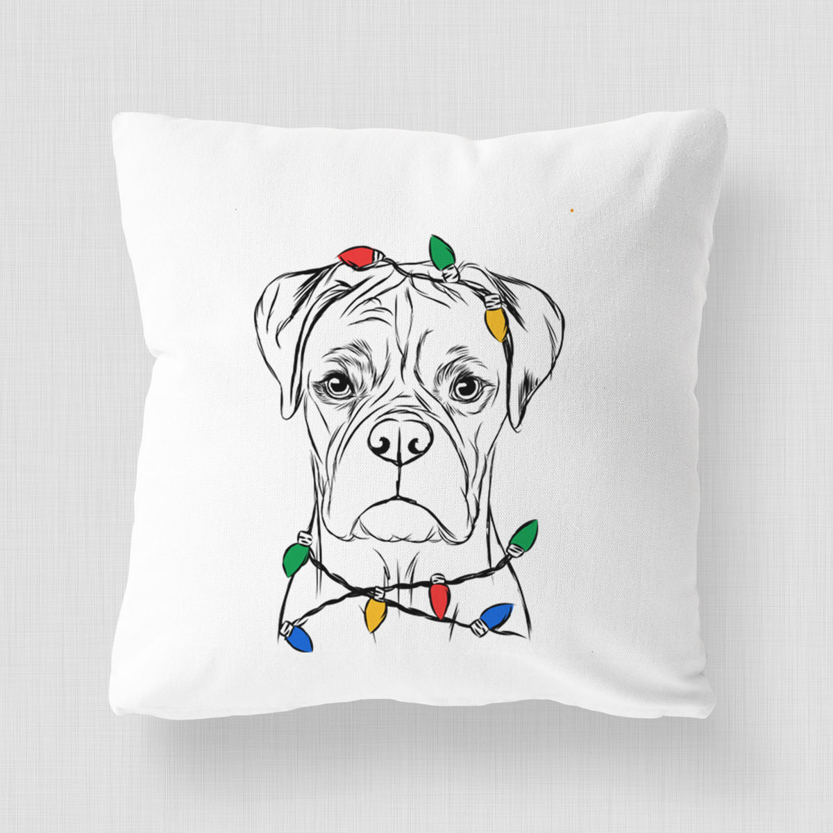 Reese the Boxer - Throw Pillow Cover