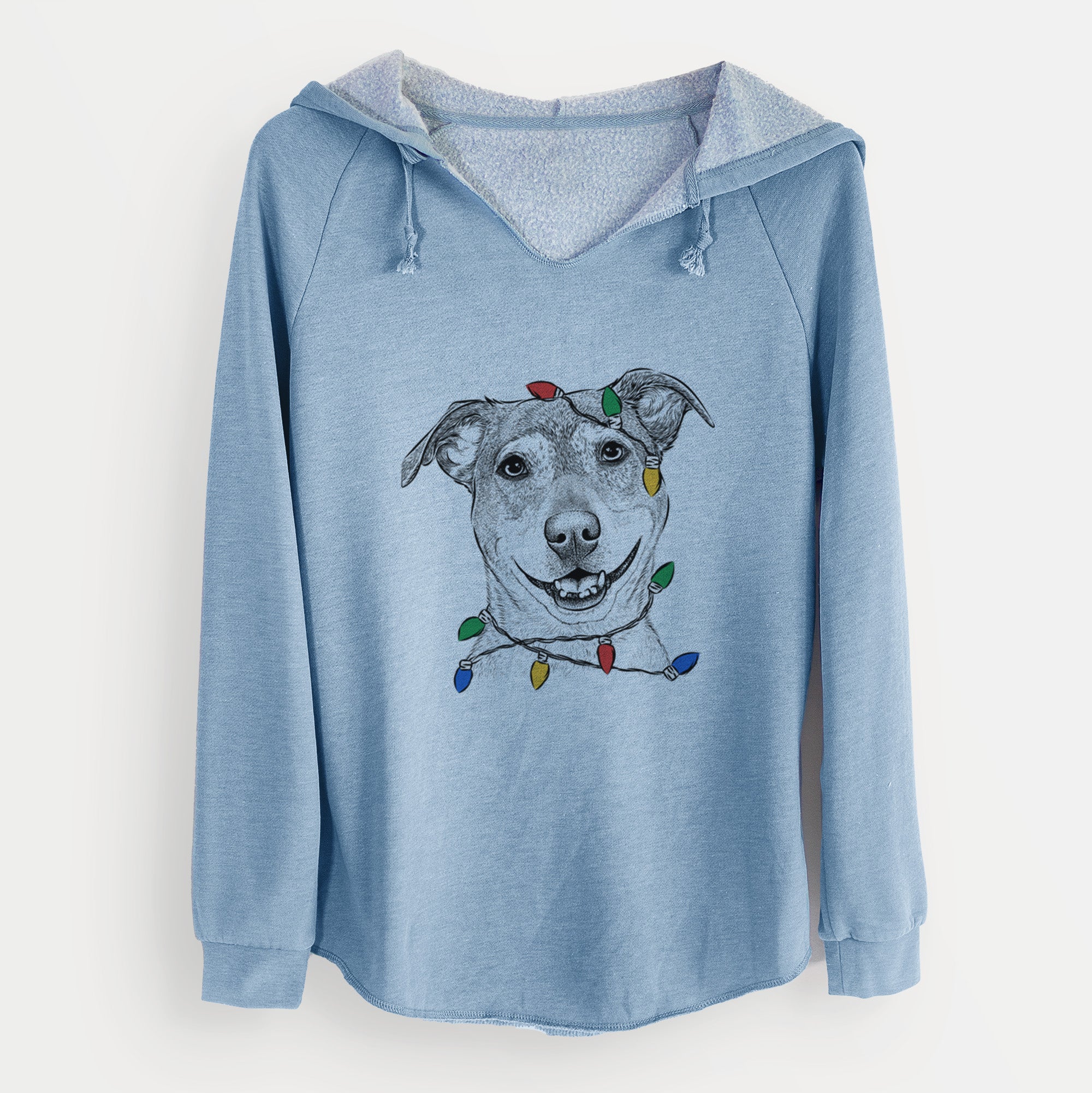 Christmas Lights Reese the Mountain Cur - Cali Wave Hooded Sweatshirt