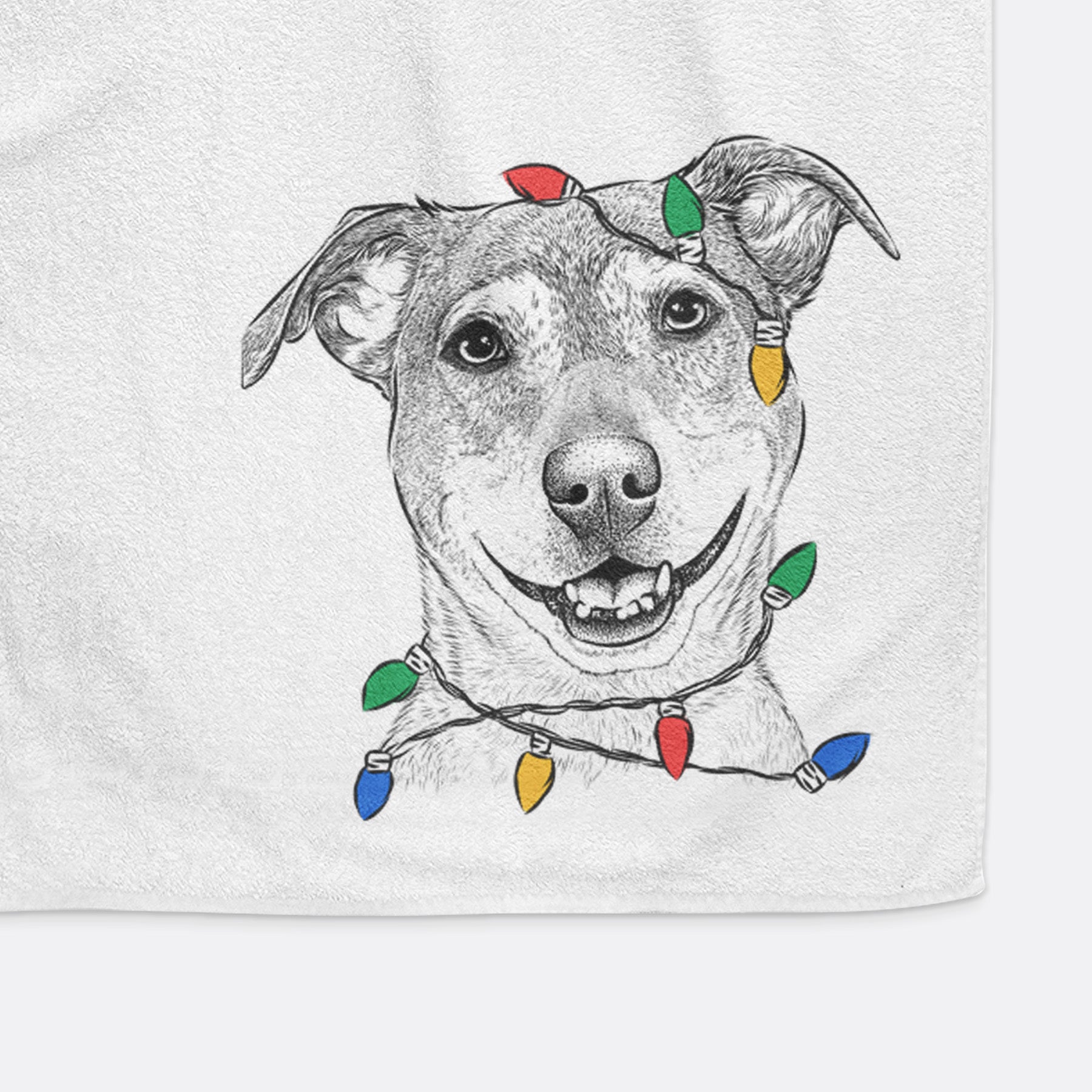 Reese the Mountain Cur Decorative Hand Towel