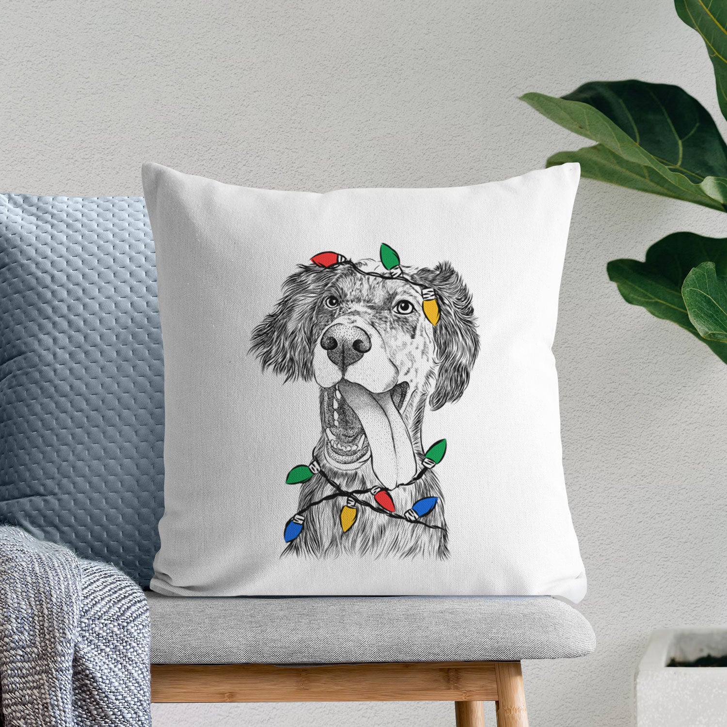 Renly the English Setter - Throw Pillow Cover