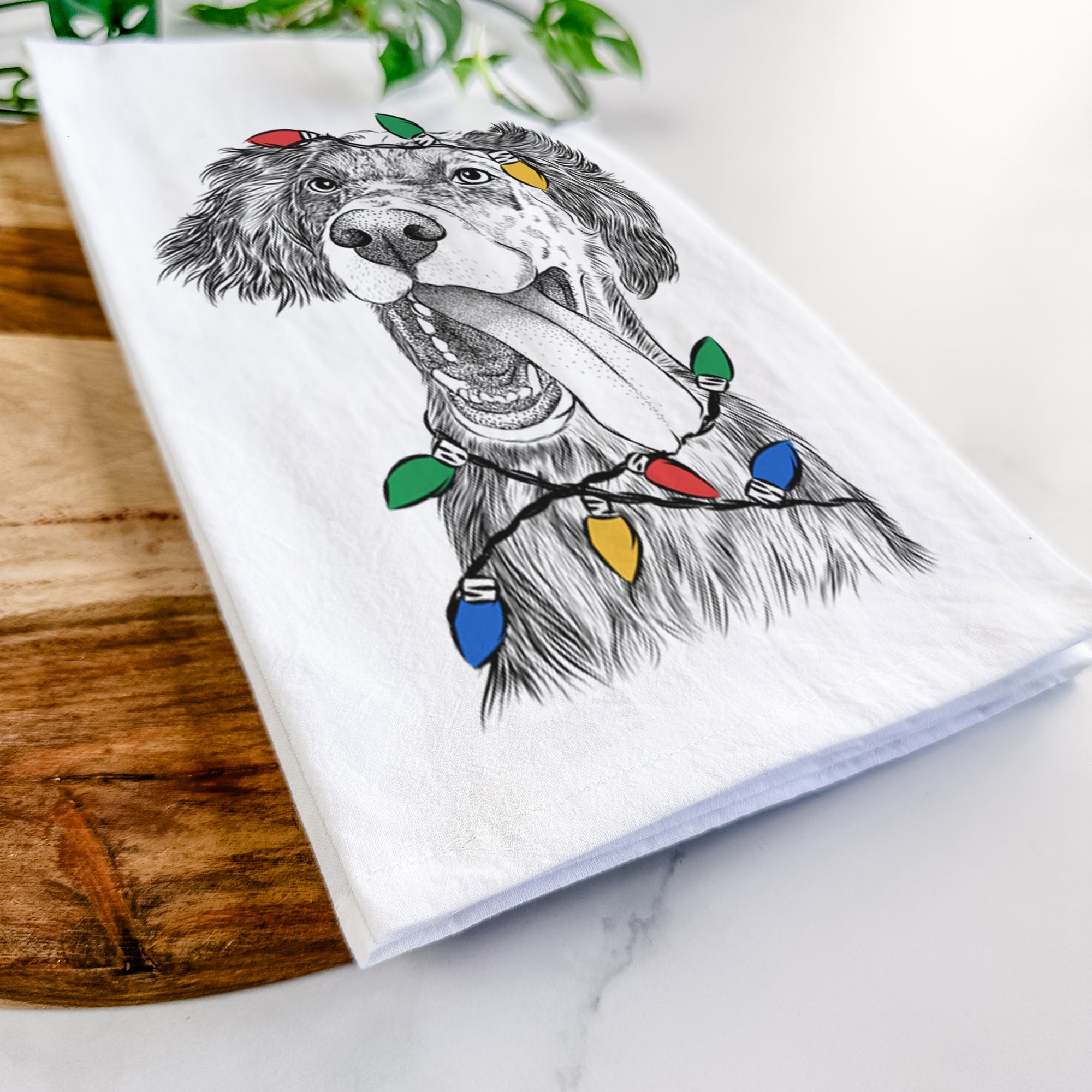 Renly the English Setter Tea Towel