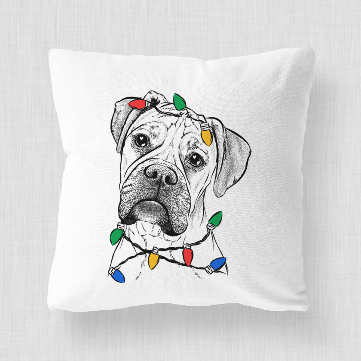Reuby the Boxer - Throw Pillow Cover