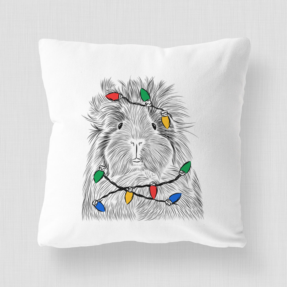 Rhino the Guinea Pig - Throw Pillow Cover