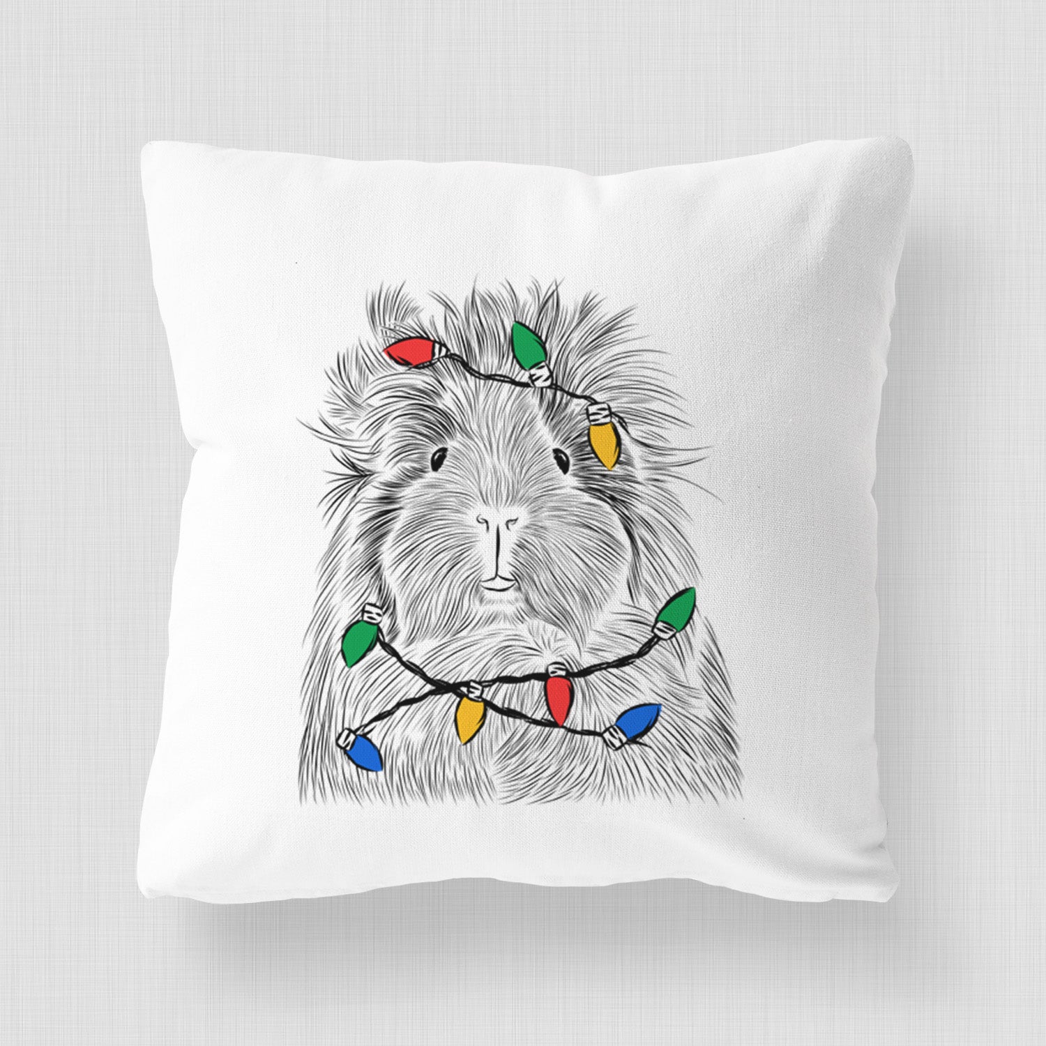 Rhino the Guinea Pig - Throw Pillow Cover