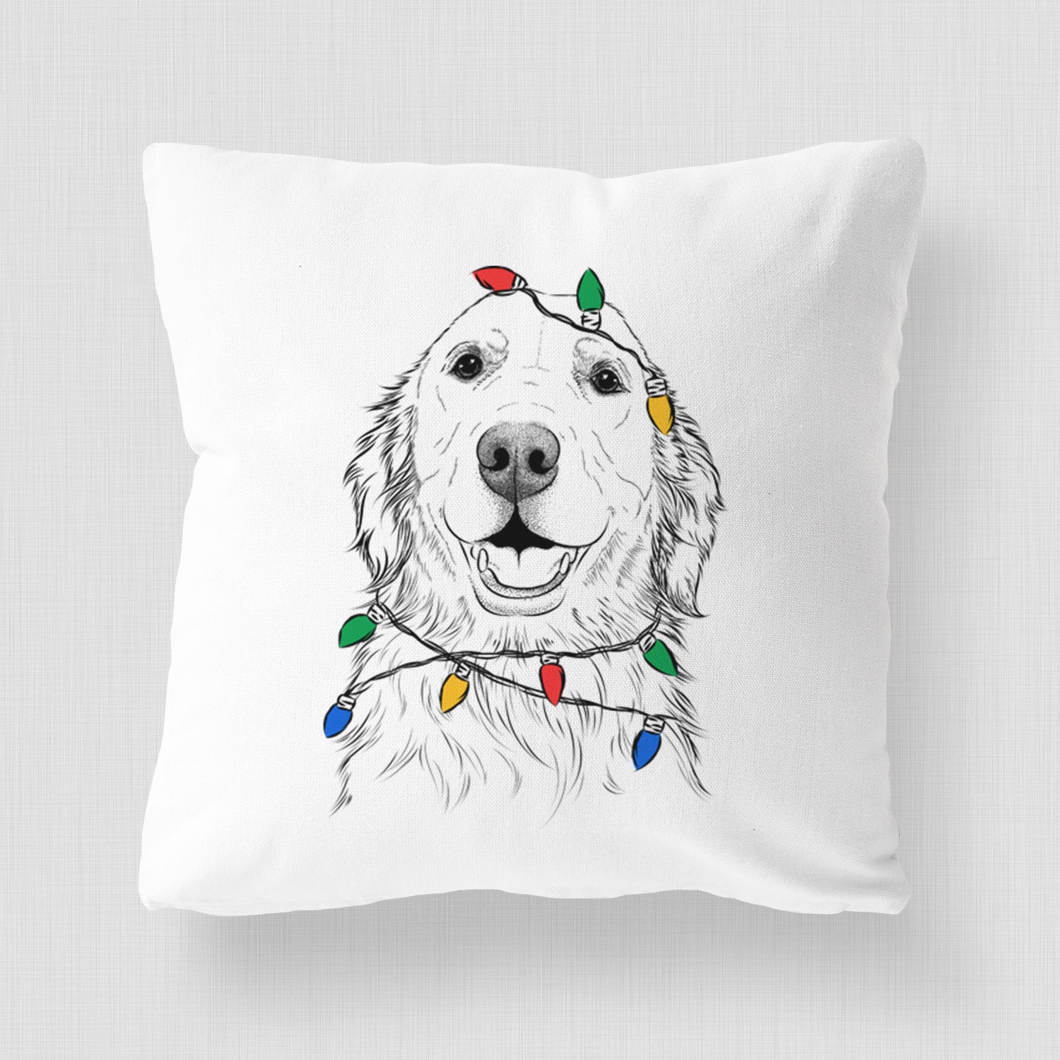 Ridge the Golden Retriever - Throw Pillow Cover