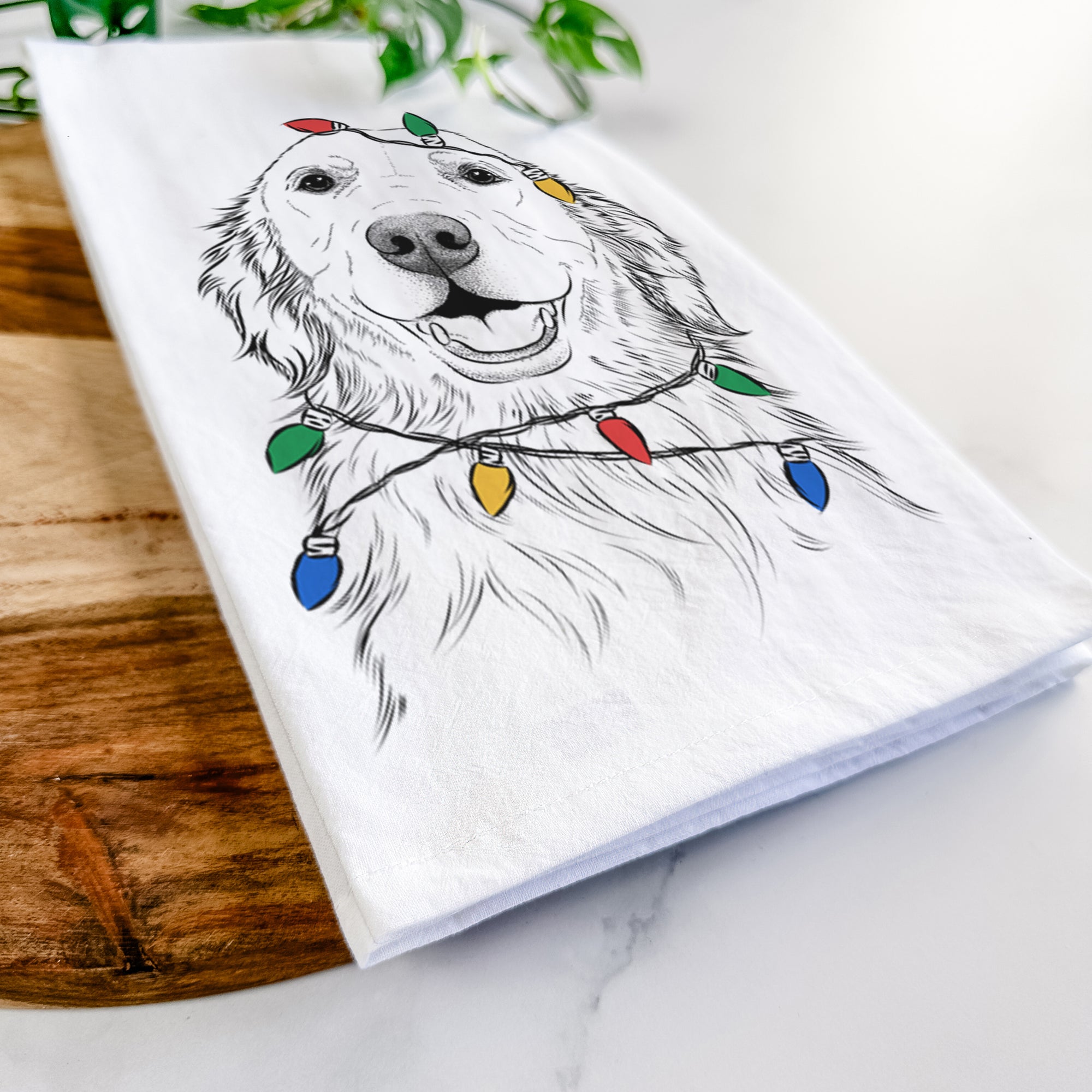 Ridge the Golden Retriever Tea Towel