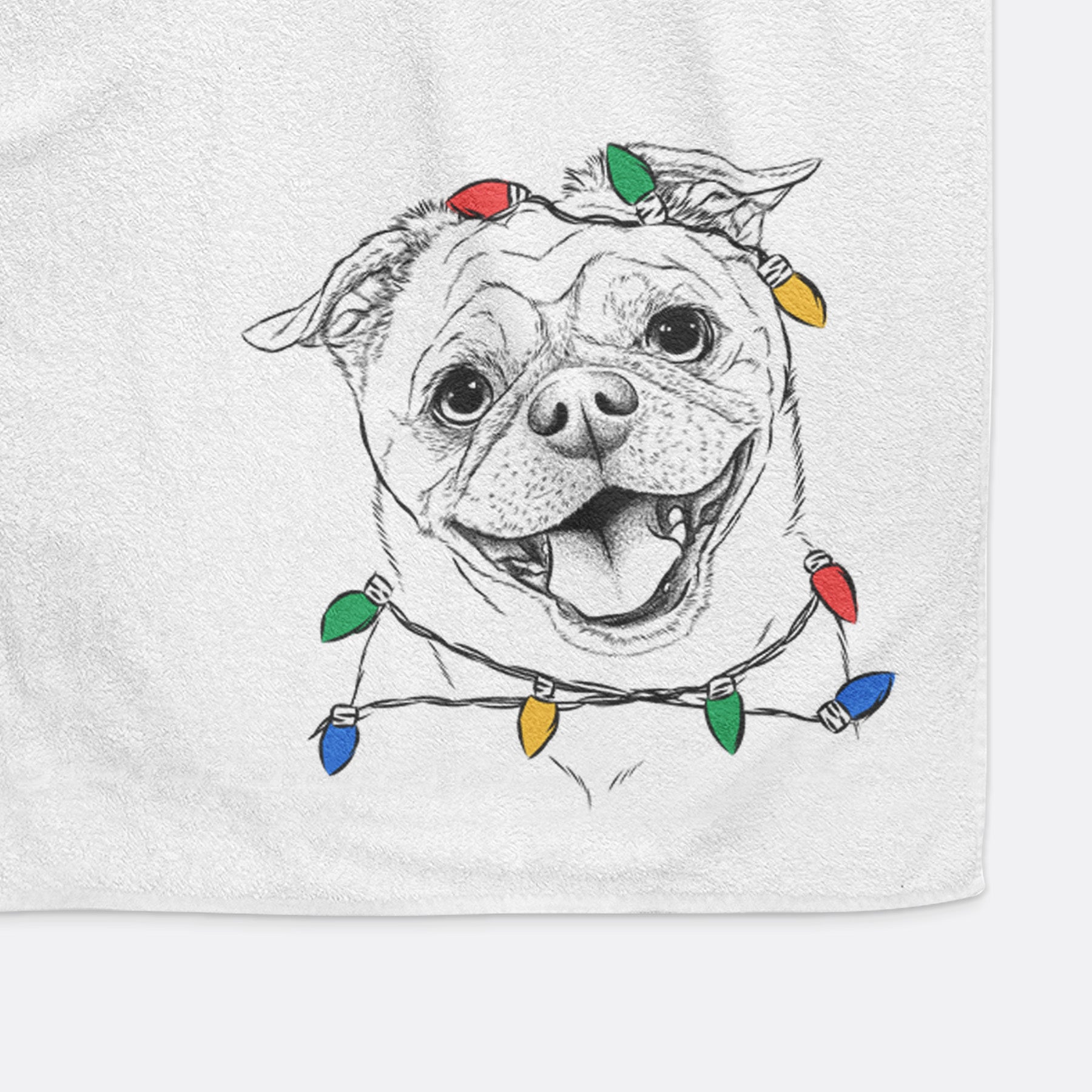 Riley the Chug Decorative Hand Towel