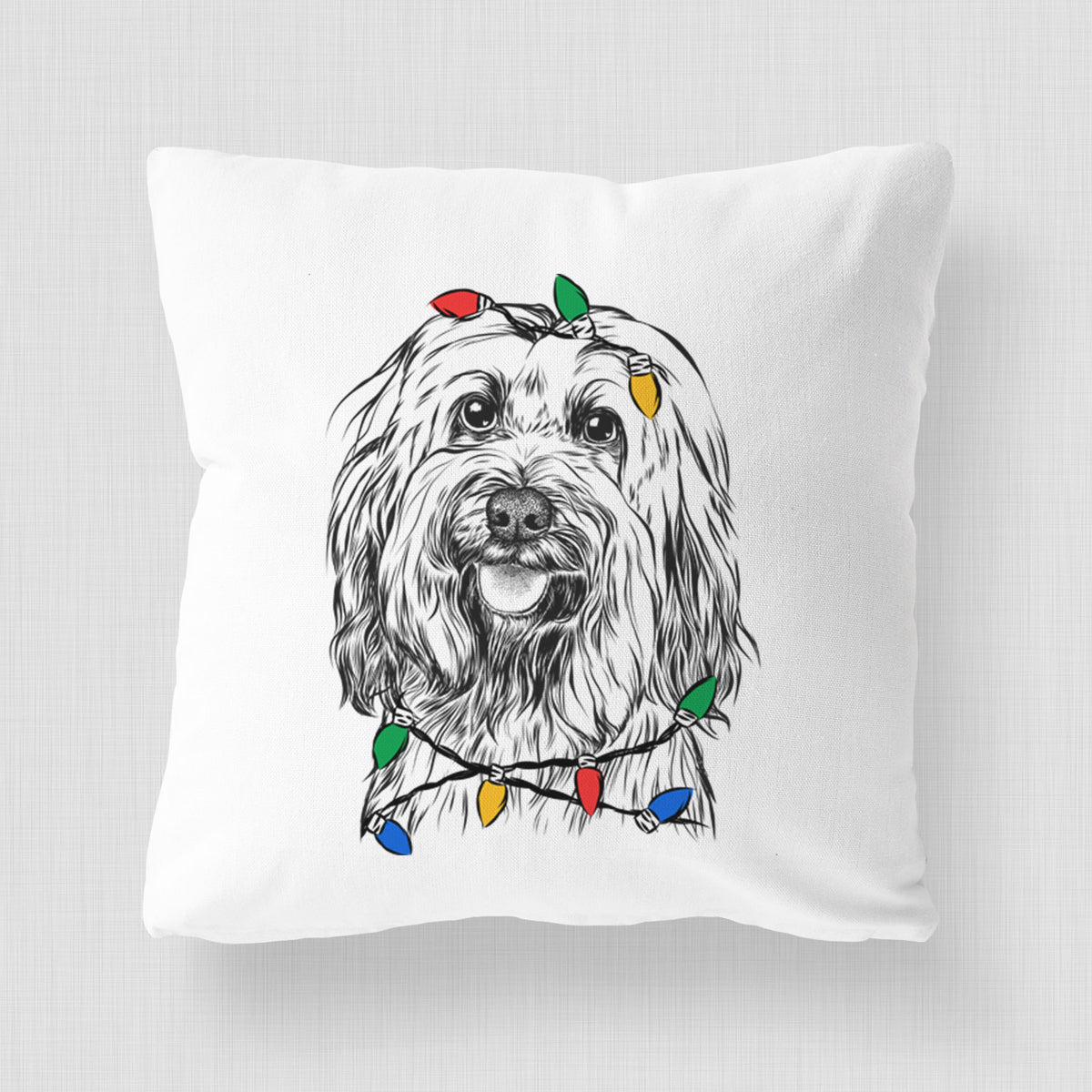 Rime the Tibetan Terrier - Throw Pillow Cover