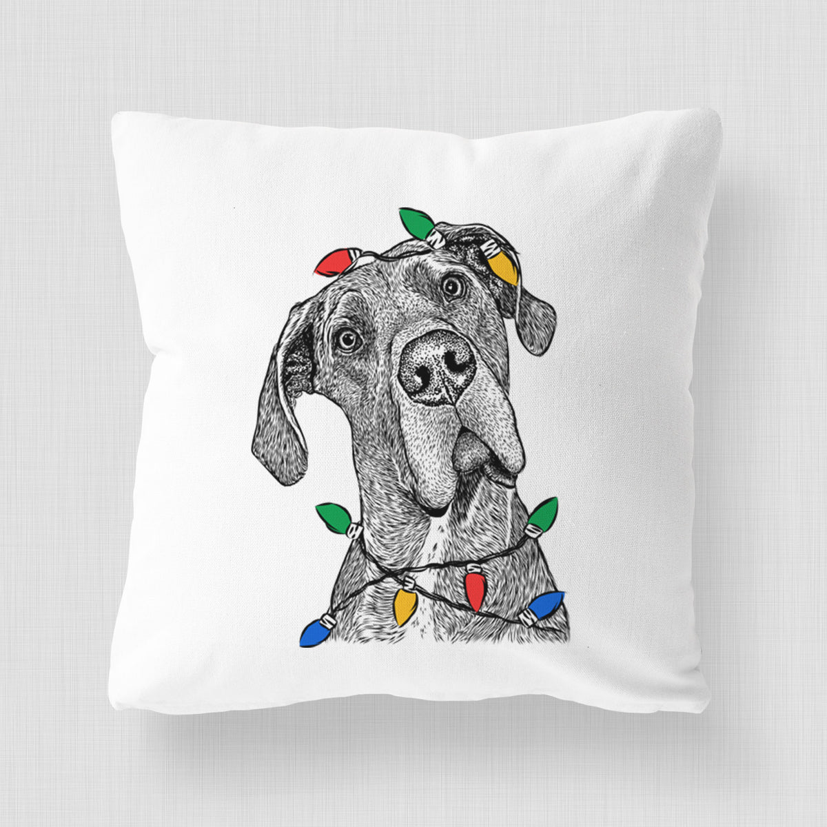 River the Great Dane - Throw Pillow Cover