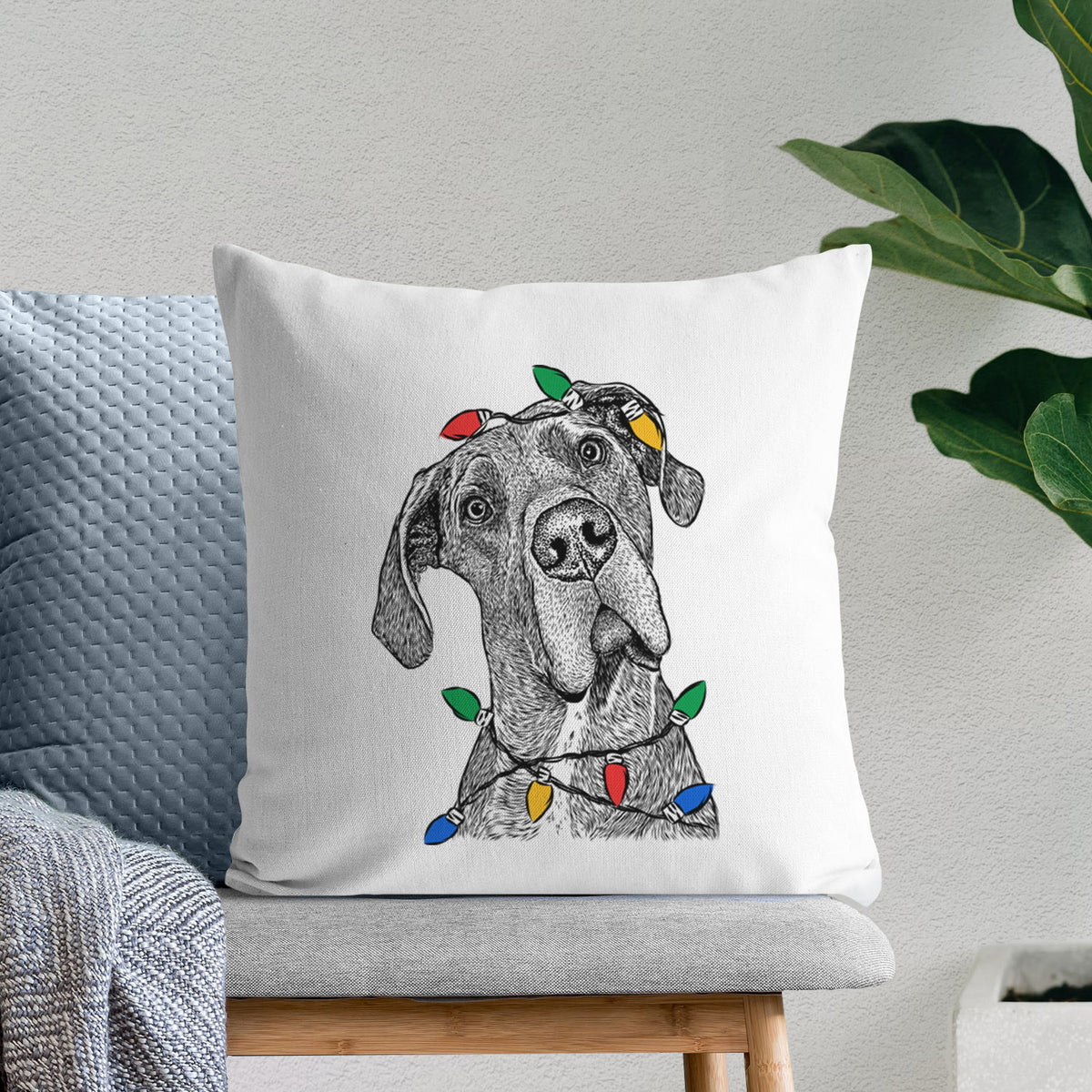 River the Great Dane - Throw Pillow Cover