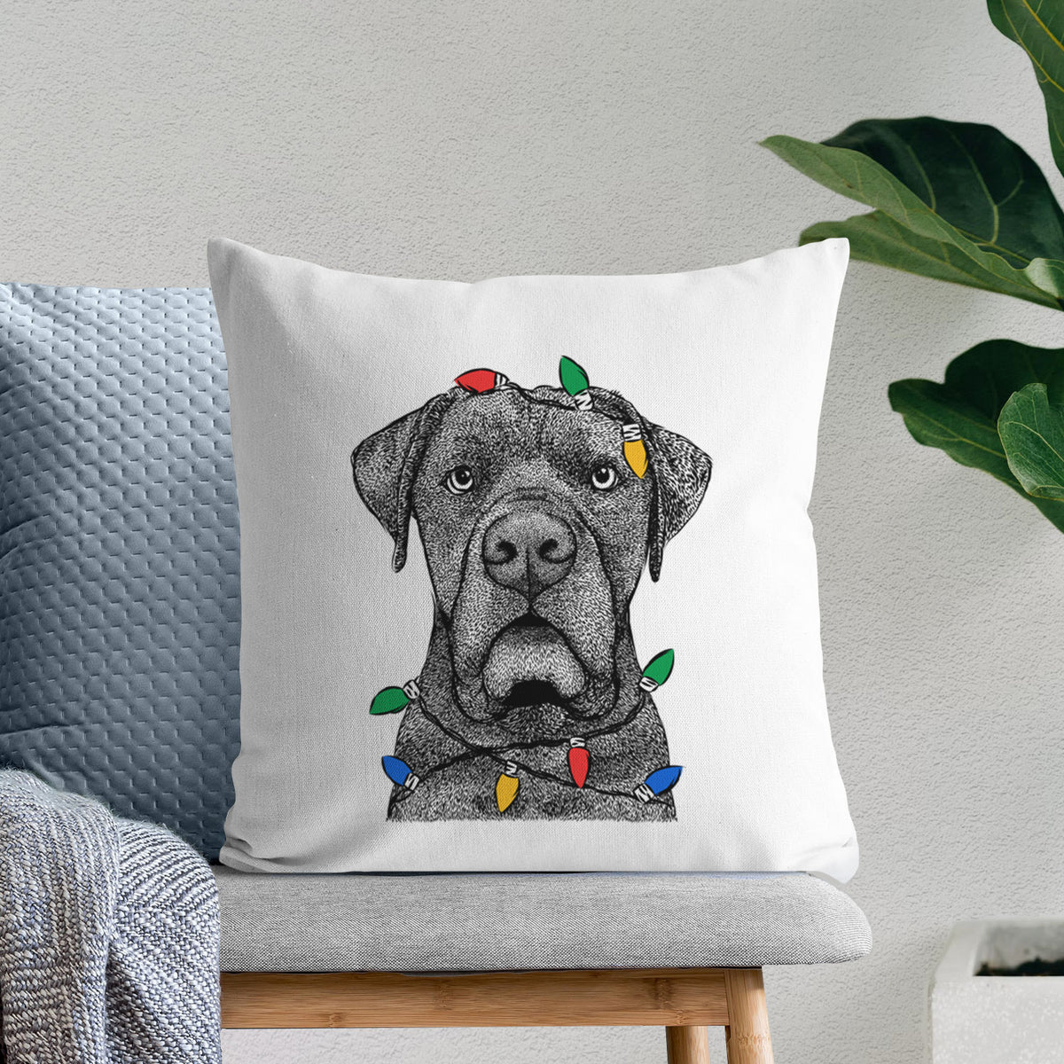 Rocco the Cane Corso - Throw Pillow Cover