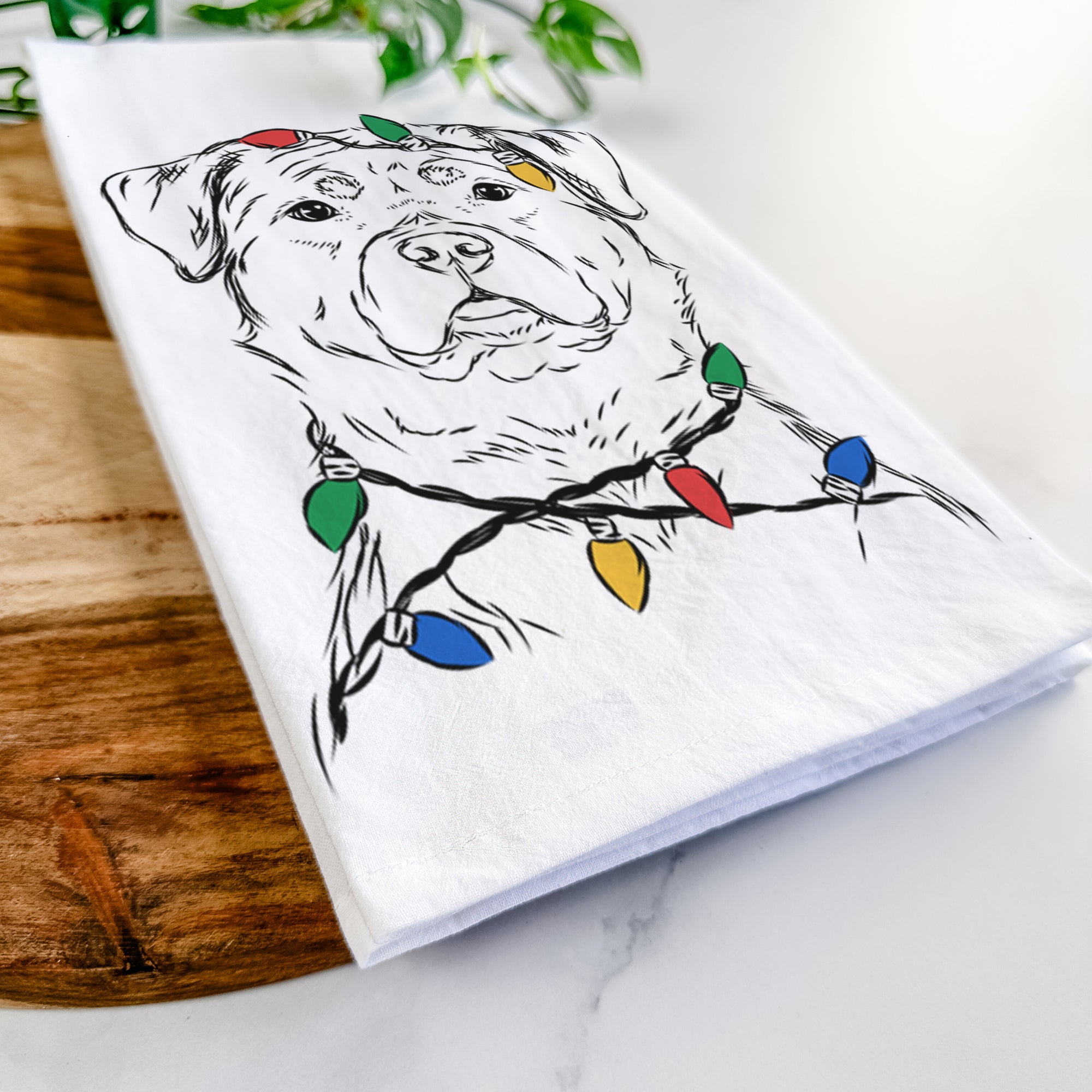 Rocky the Rottweiler Tea Towel