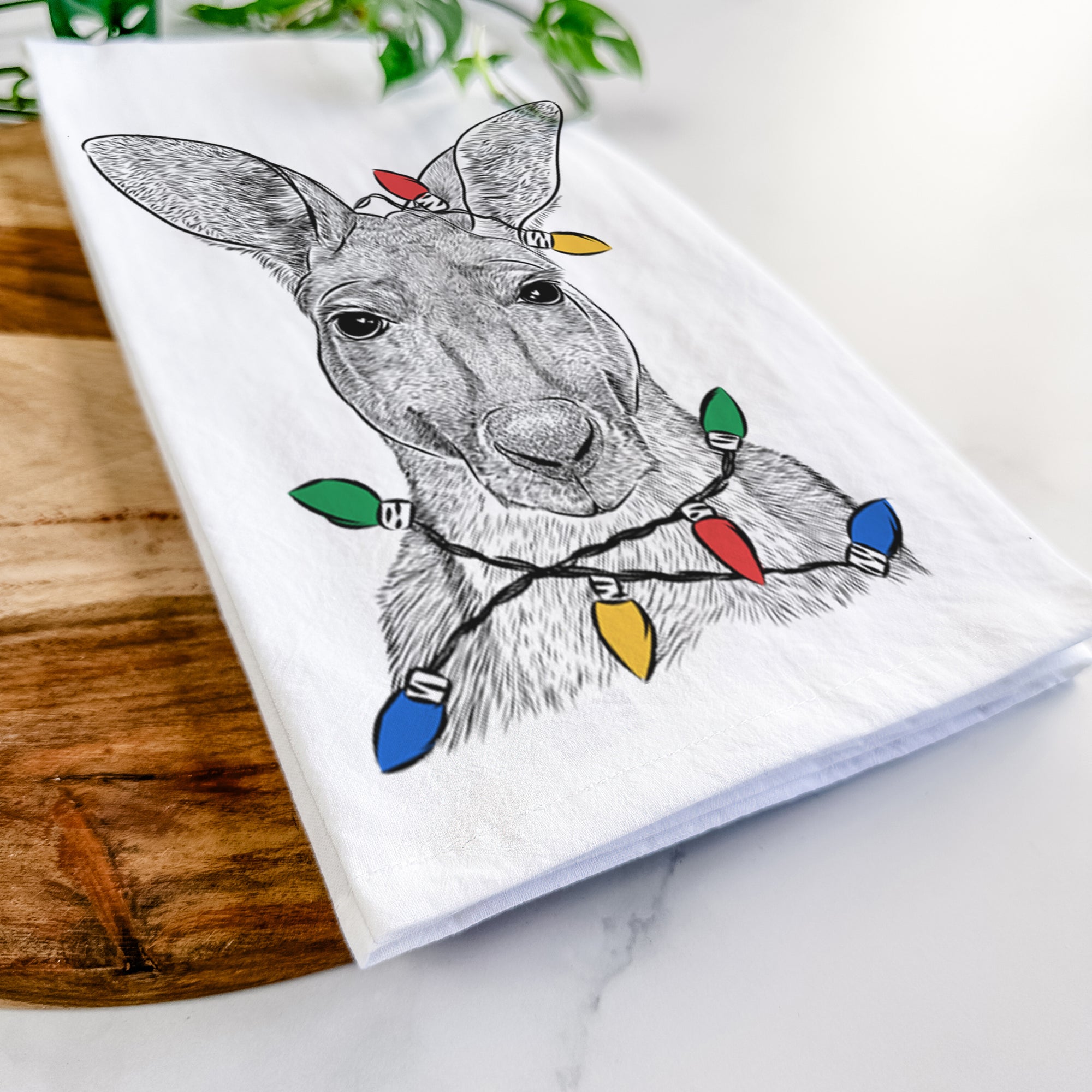 Roger the Red Kangaroo Tea Towel