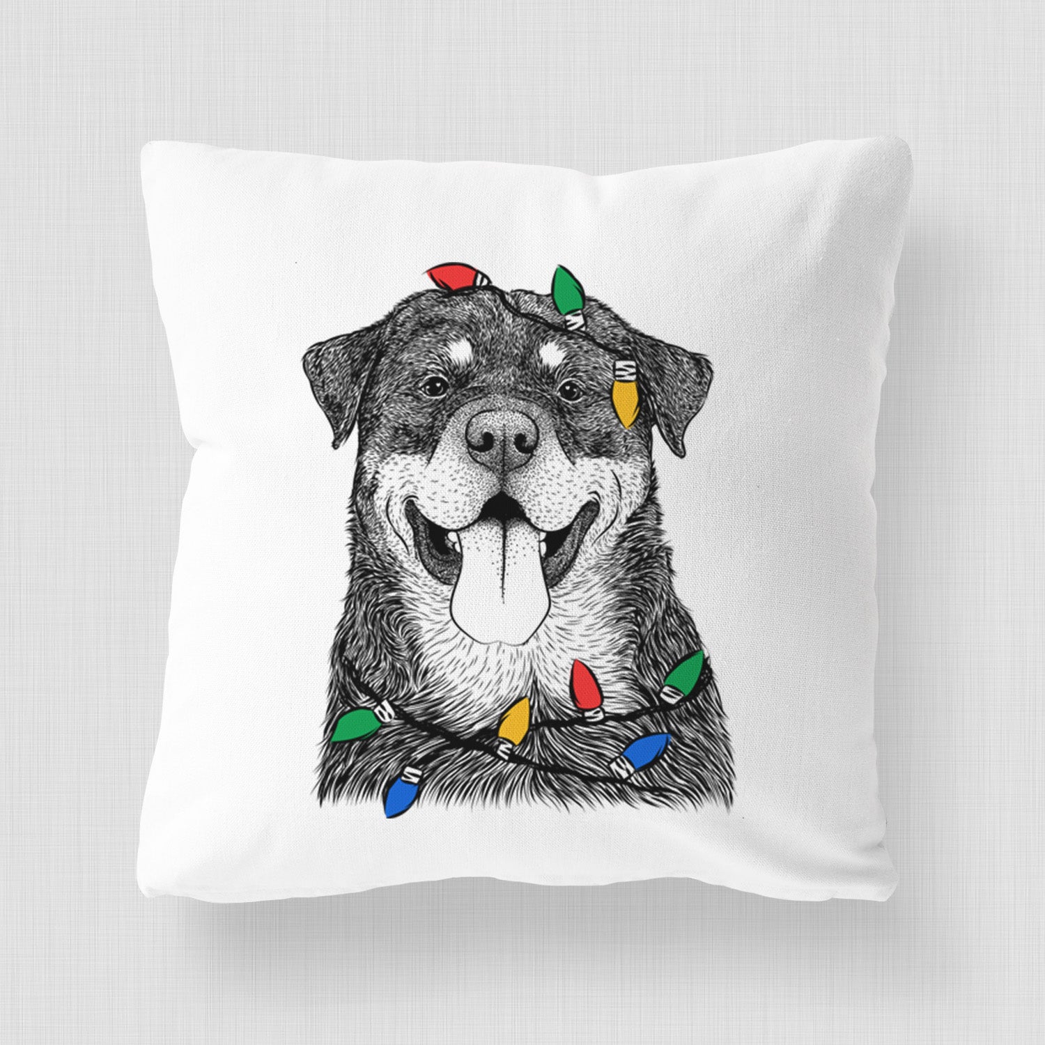 Romeo the Rottweiler - Throw Pillow Cover