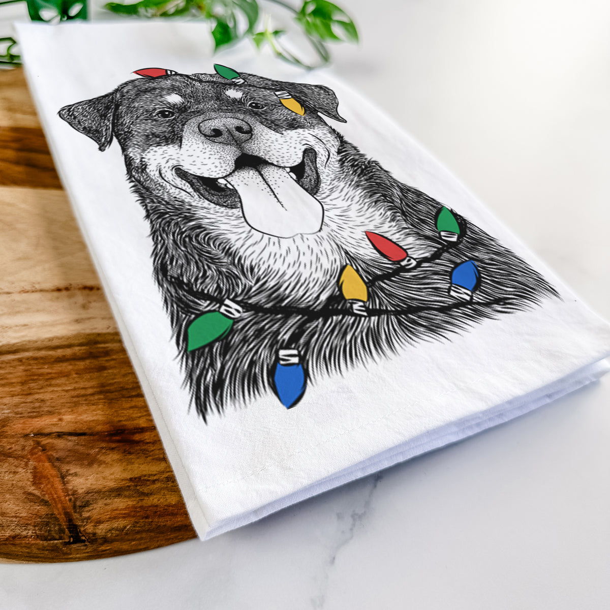 Romeo the Rottweiler Tea Towel