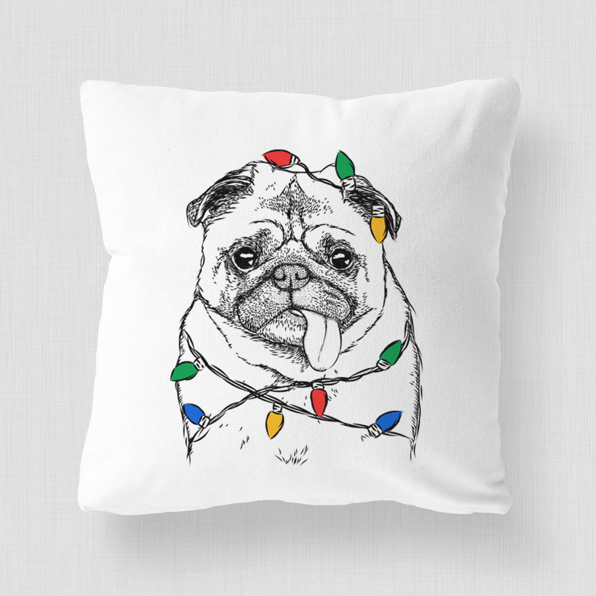 Rosie the Pug - Throw Pillow Cover