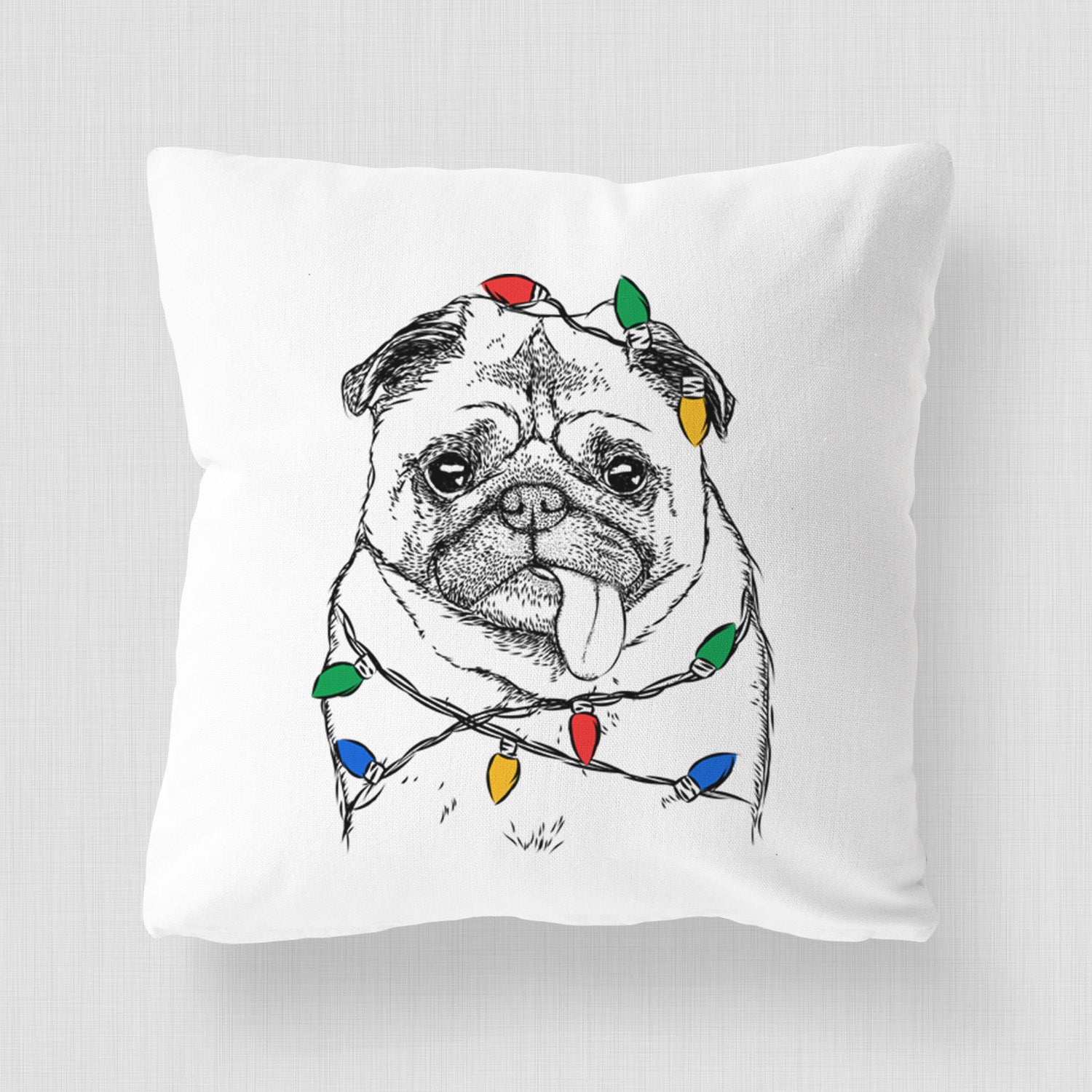 Rosie the Pug - Throw Pillow Cover