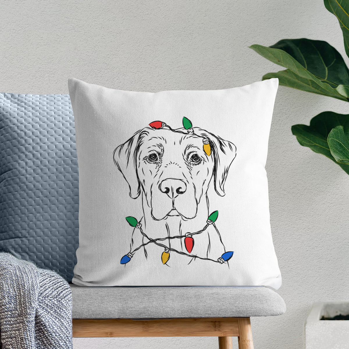 Rowdy the Labrador Retriever - Throw Pillow Cover