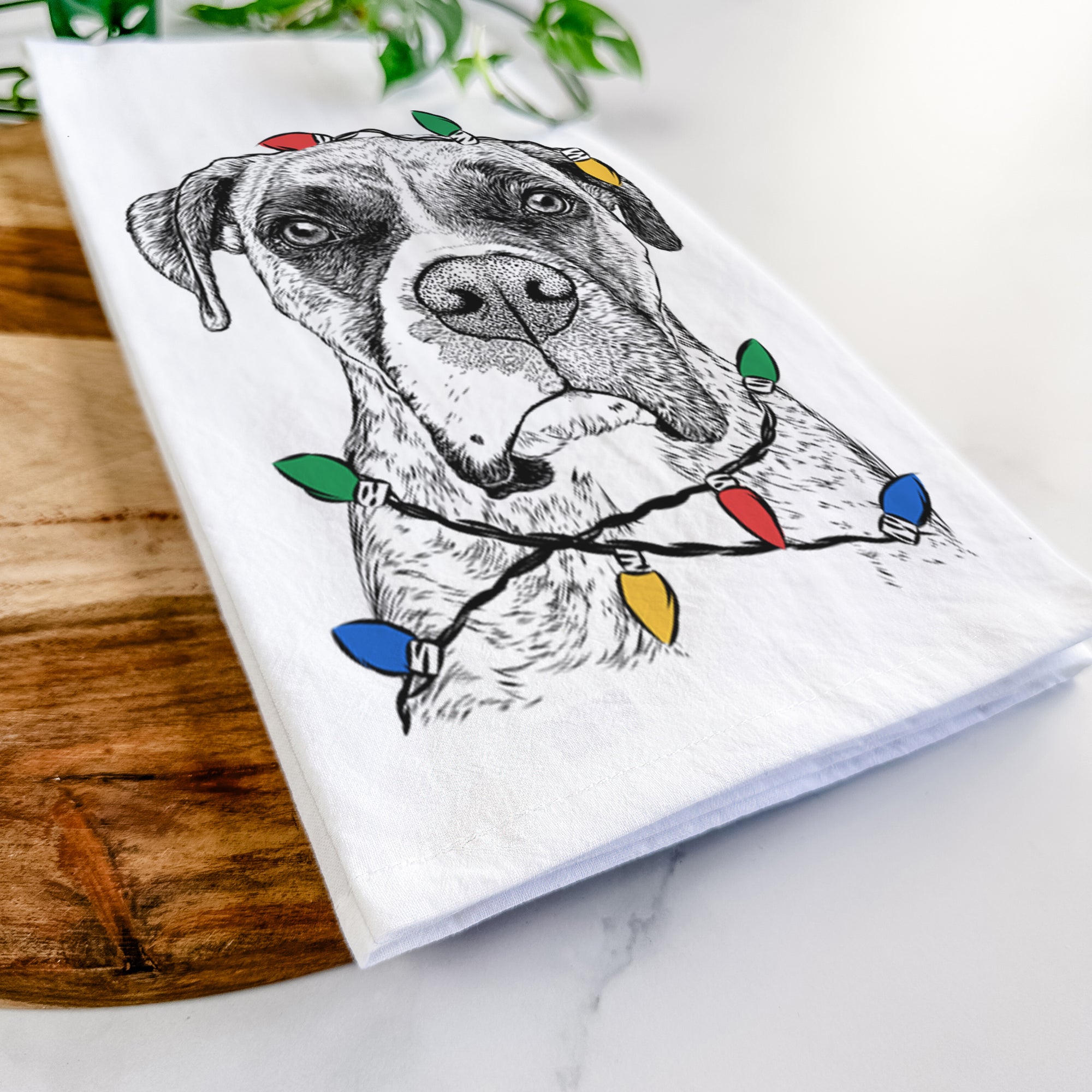 Rowdy Rex the Boxer Tea Towel