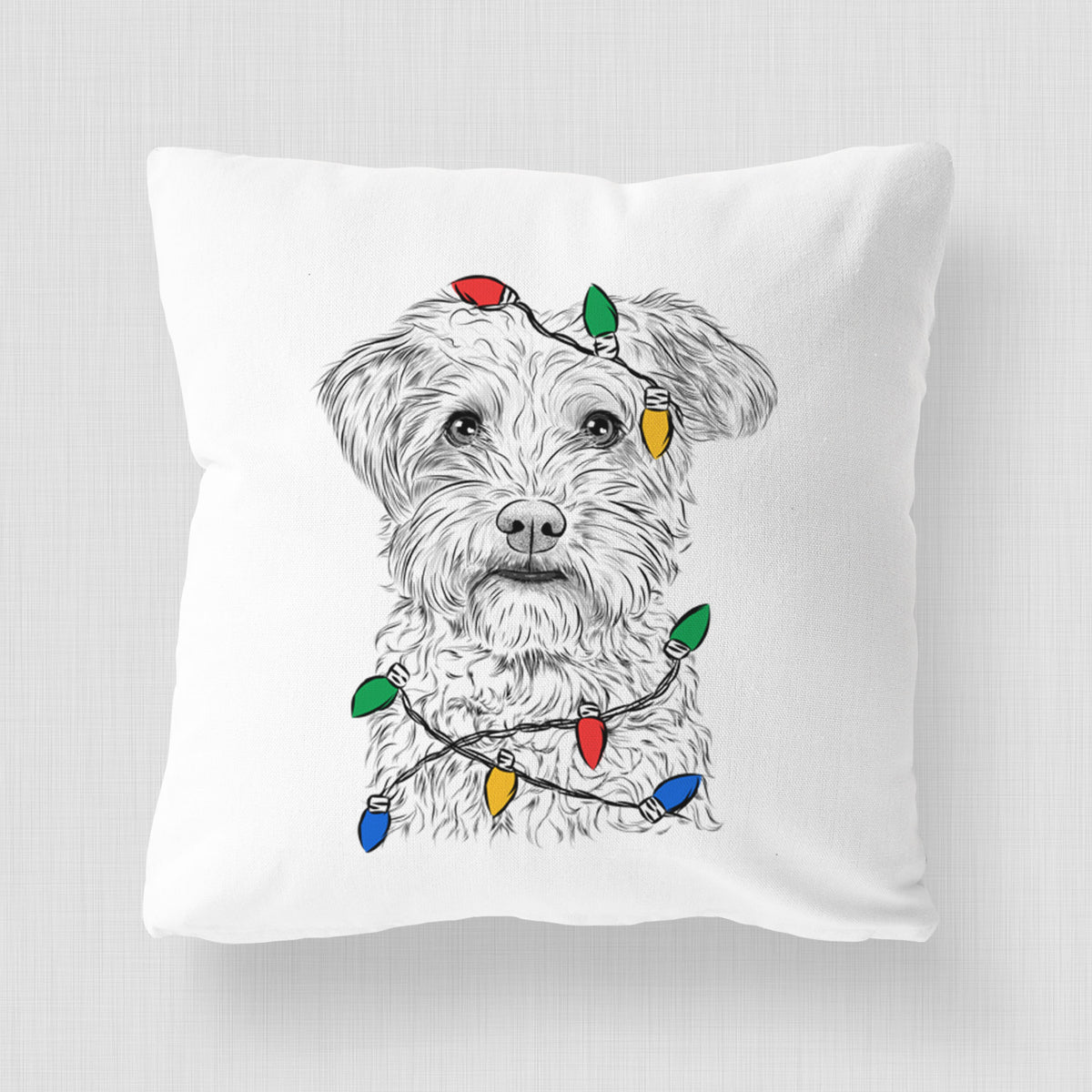 Rudy the Schnoodle - Throw Pillow Cover
