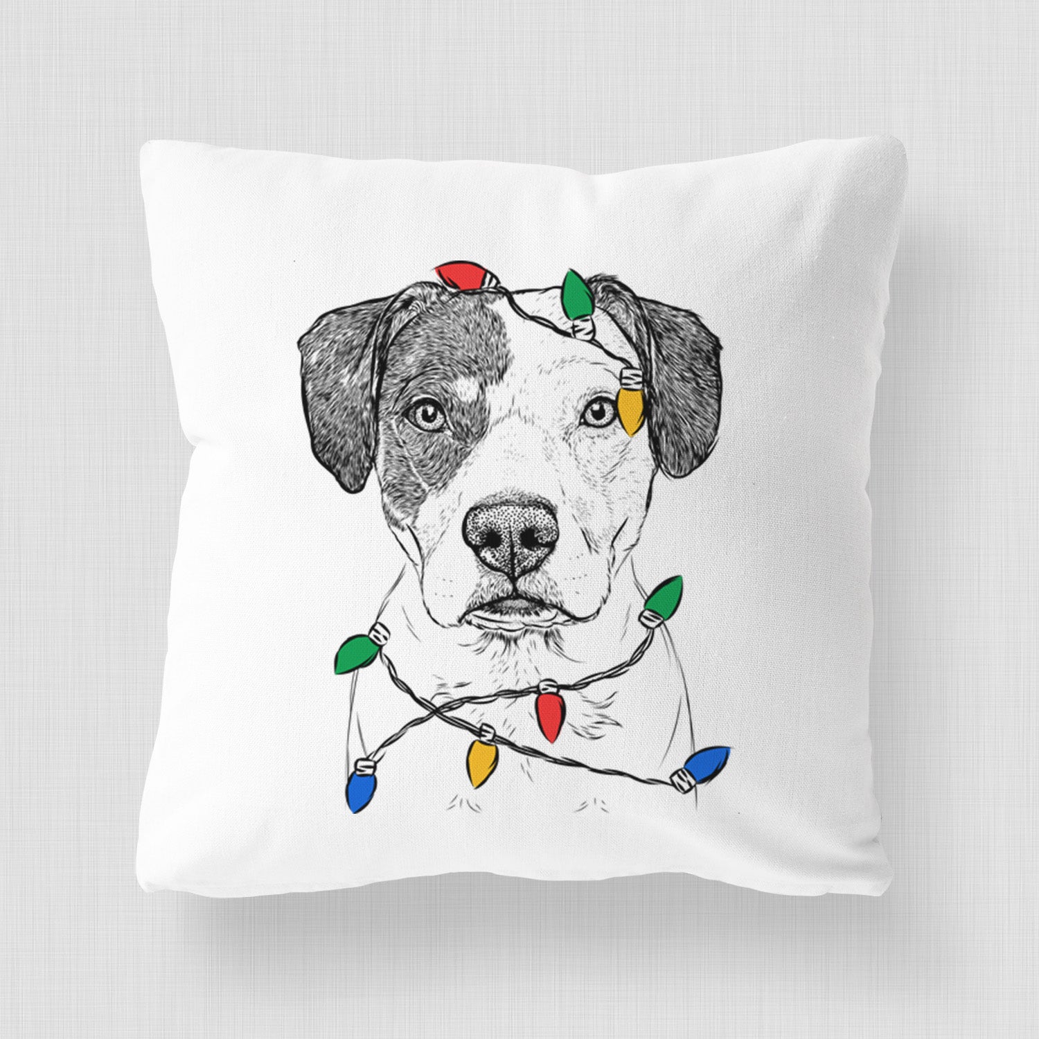 Ryleigh the Beagle Pitbull Mix - Throw Pillow Cover