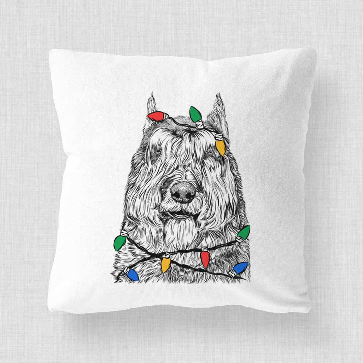 Sabre the Bouvier Des Flandres - Throw Pillow Cover